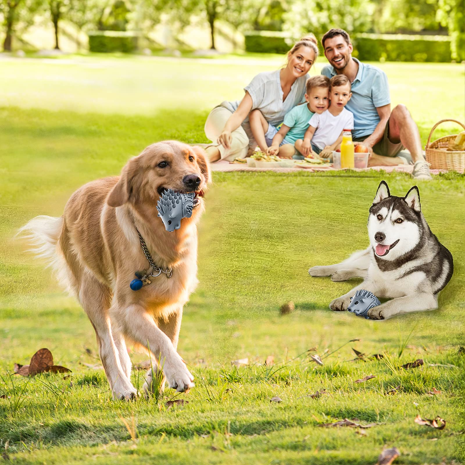 Homipooty Dog Chew Toys For Aggressive Chewers, Indestructible Dog Toys For Large Dogs Tough Durable Squeaky Interactive Dog Toy