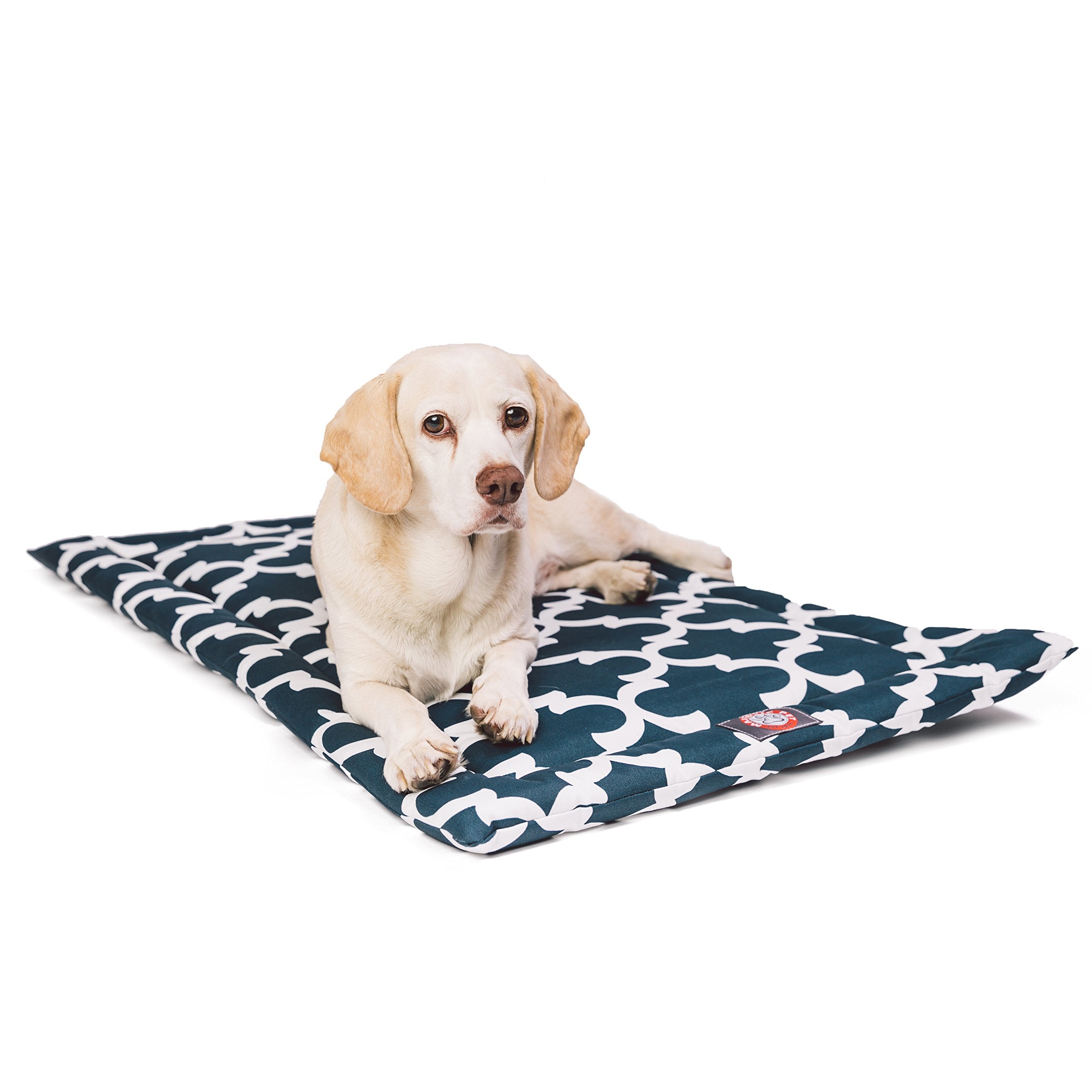 36' Trellis Navy Blue Crate Dog Bed Mat By Majestic Pet Products