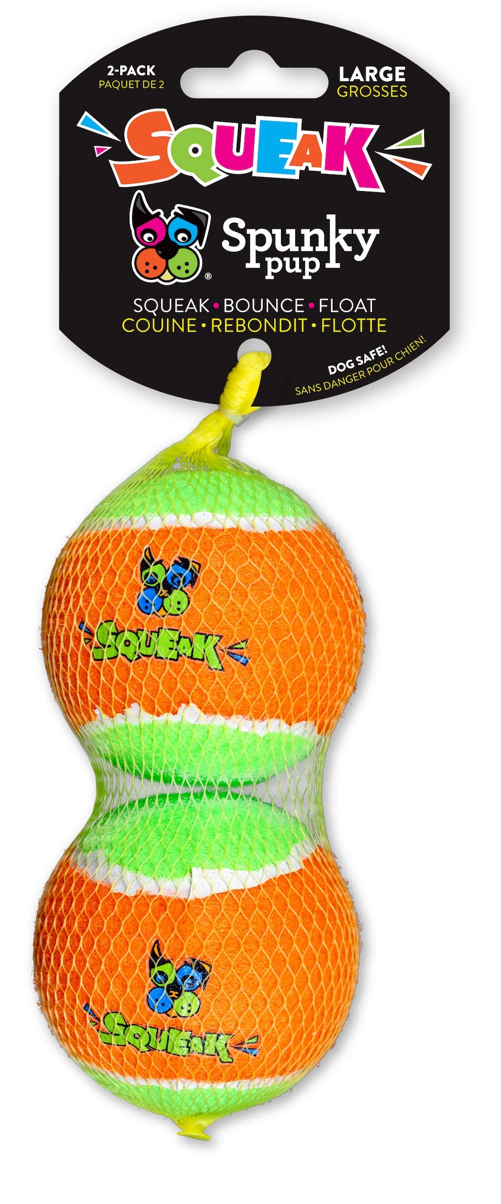 Squeaky Tennis Balls 2-Pack Large