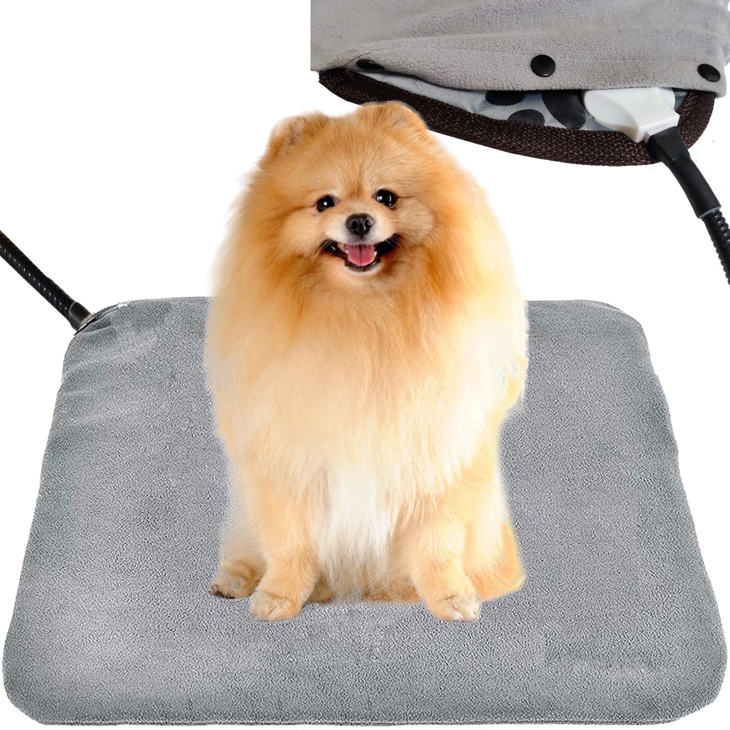 Pet Heating Pad For Small Dog Cat Heated Bed With Soft Washable Cover Puppy Heating Pad Electric Heating Pad Keep Pets Warmer Water Resistant Chew Resistant Cord