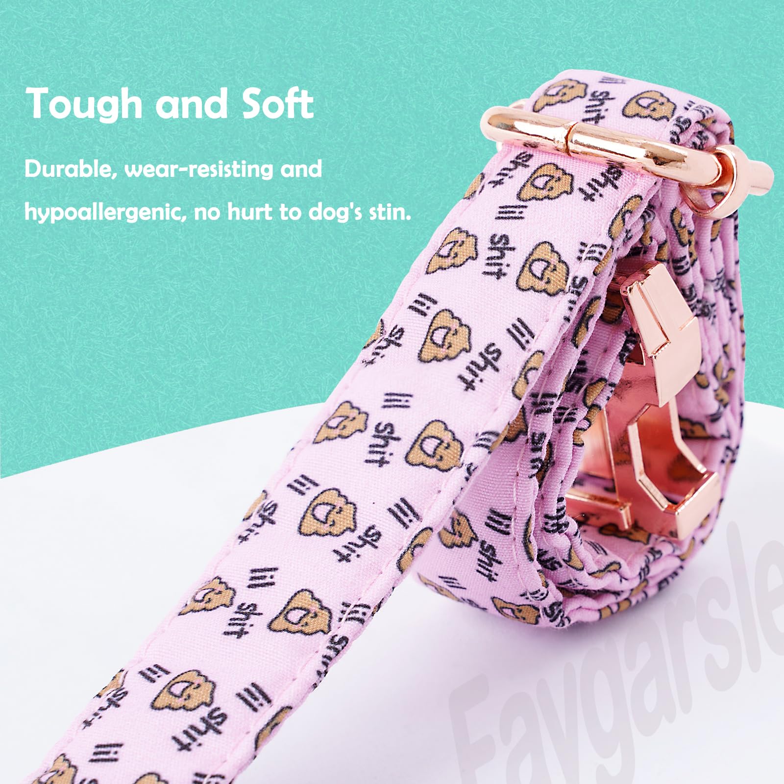 Faygarsle Pink Dog Collar For Small Medium Large Dogs Cute Puppy Collars For Female Dogs Funny Dog Collars For Summer Spring Wed