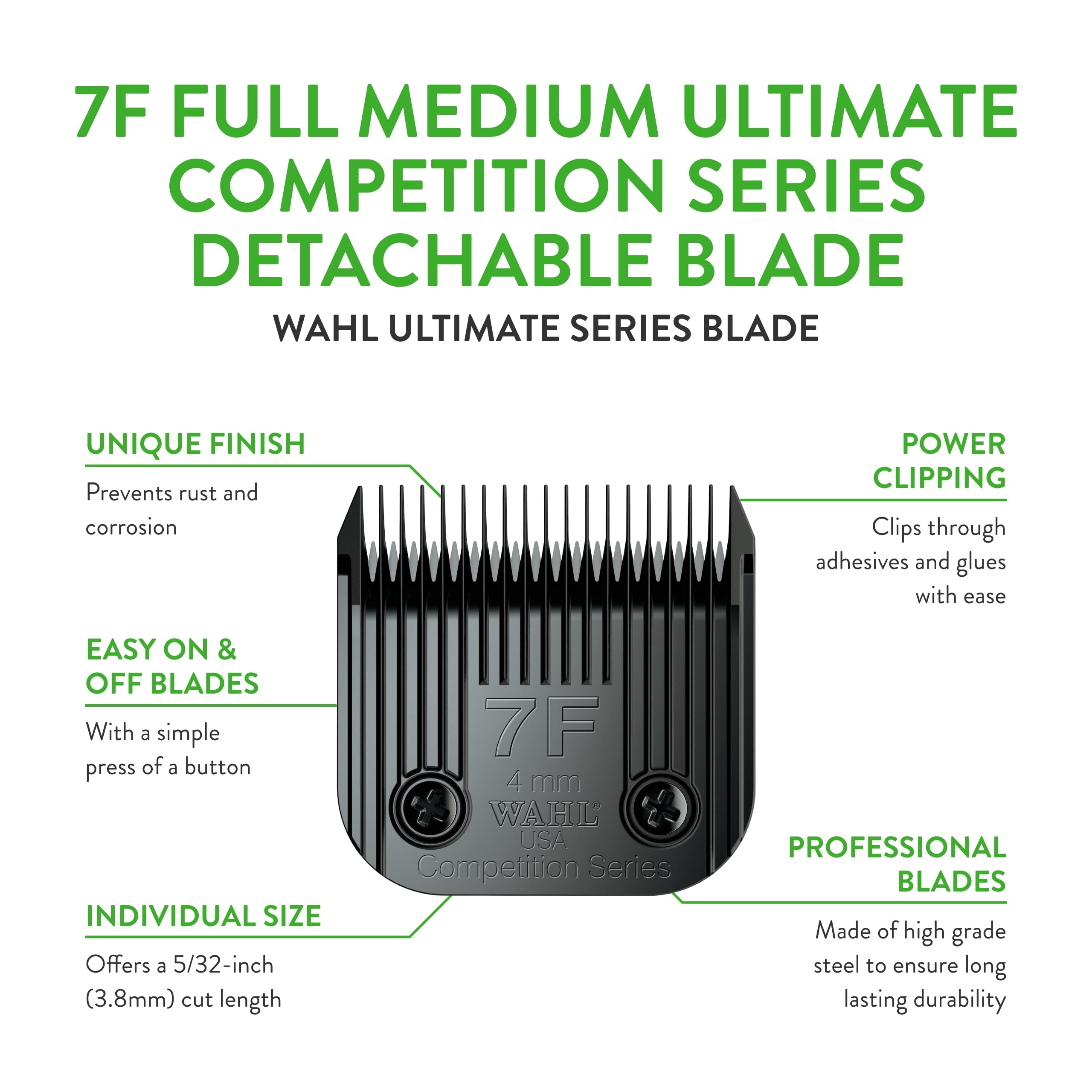 Wahl Professional Animal 7F Full Medium Ultimate Competition Series Detachable Blade With 4/25-Inch Cut Length (2368-500)