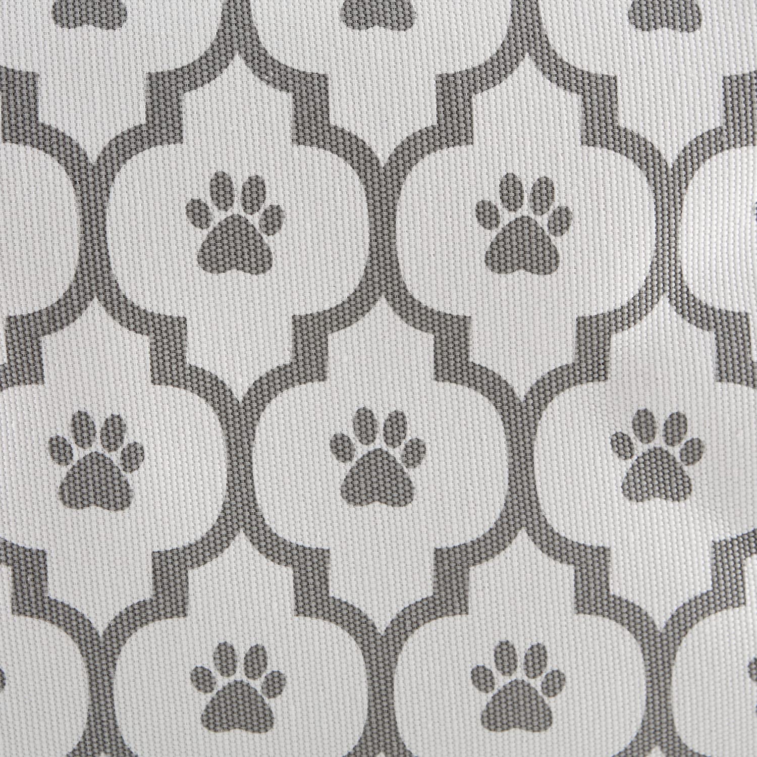Bone Dry Pet Storage Collection Lattice Paw Print, Medium Rectangle, White/Gray