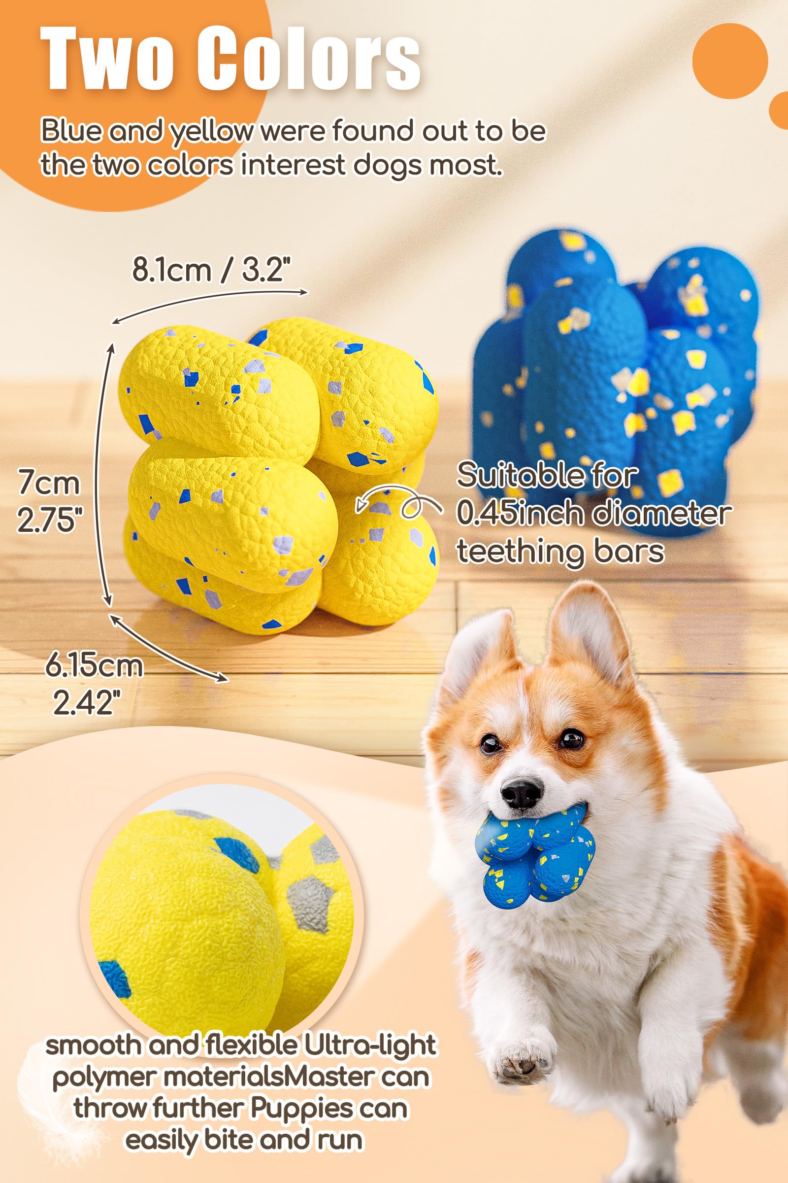 Upgrade Undirected Dog Balls For Aggressive Chewers, Tennis Balls For Dogs, Durable Bouncy Dog Toy Balls, Interactive Dog Toys F