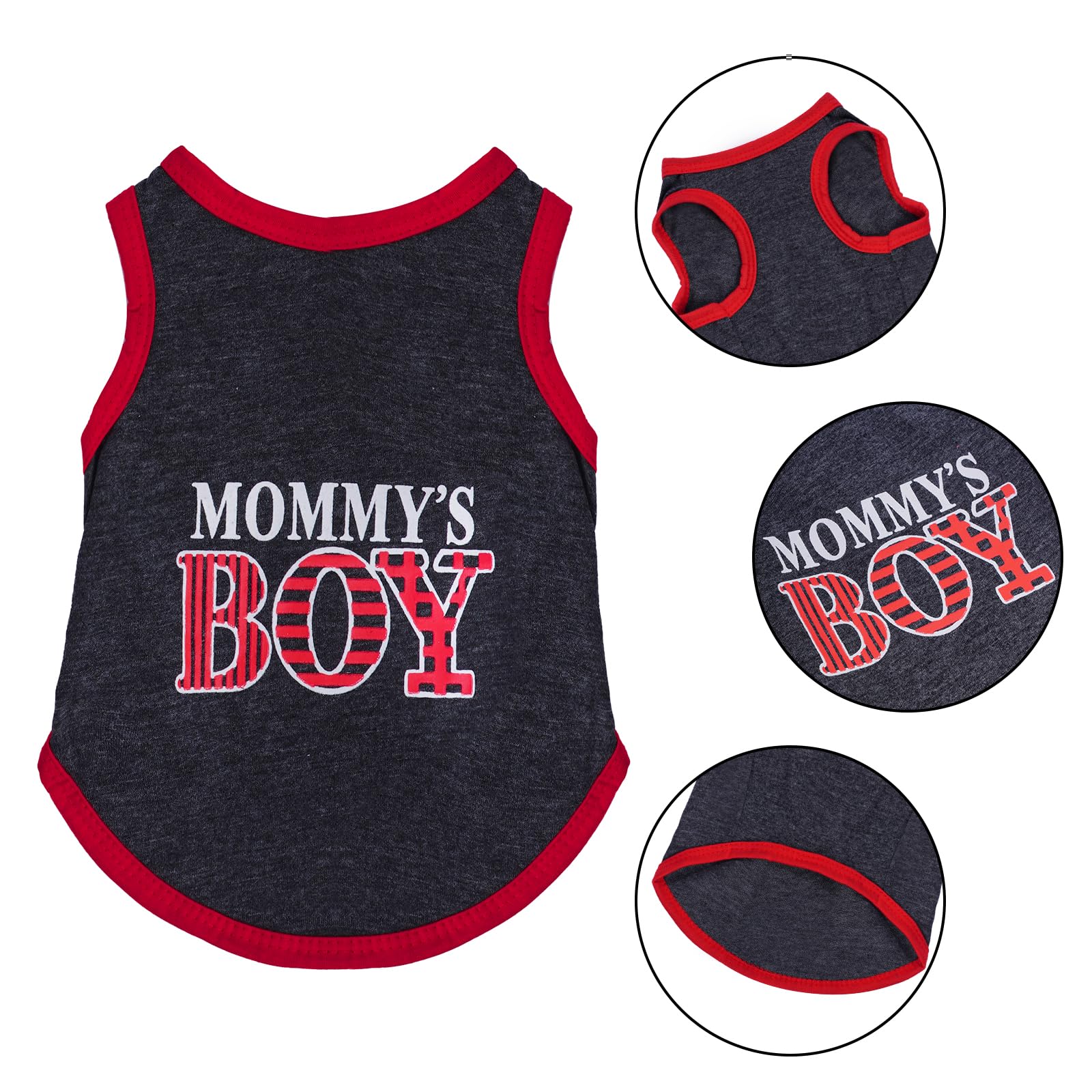 Pistha 4 Pack Dog Shirts Summer Printed Puppy Clothes Novel Sleeveless Pet T Shirts Dog Clothes For Small Medium Dogs Cats Boy(M