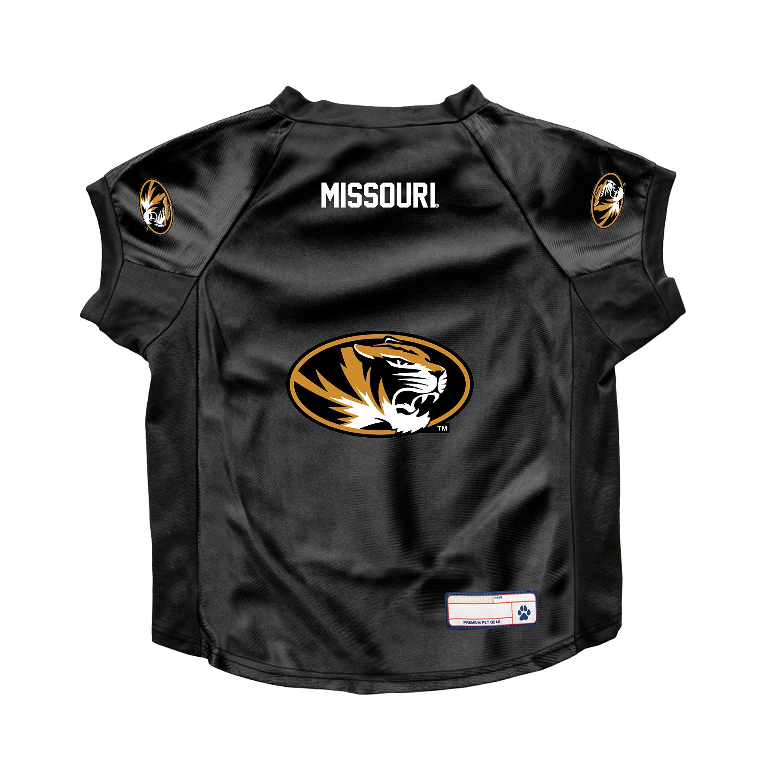 Missouri Tigers Pet Jersey Stretch Size Big Dog - Special Order