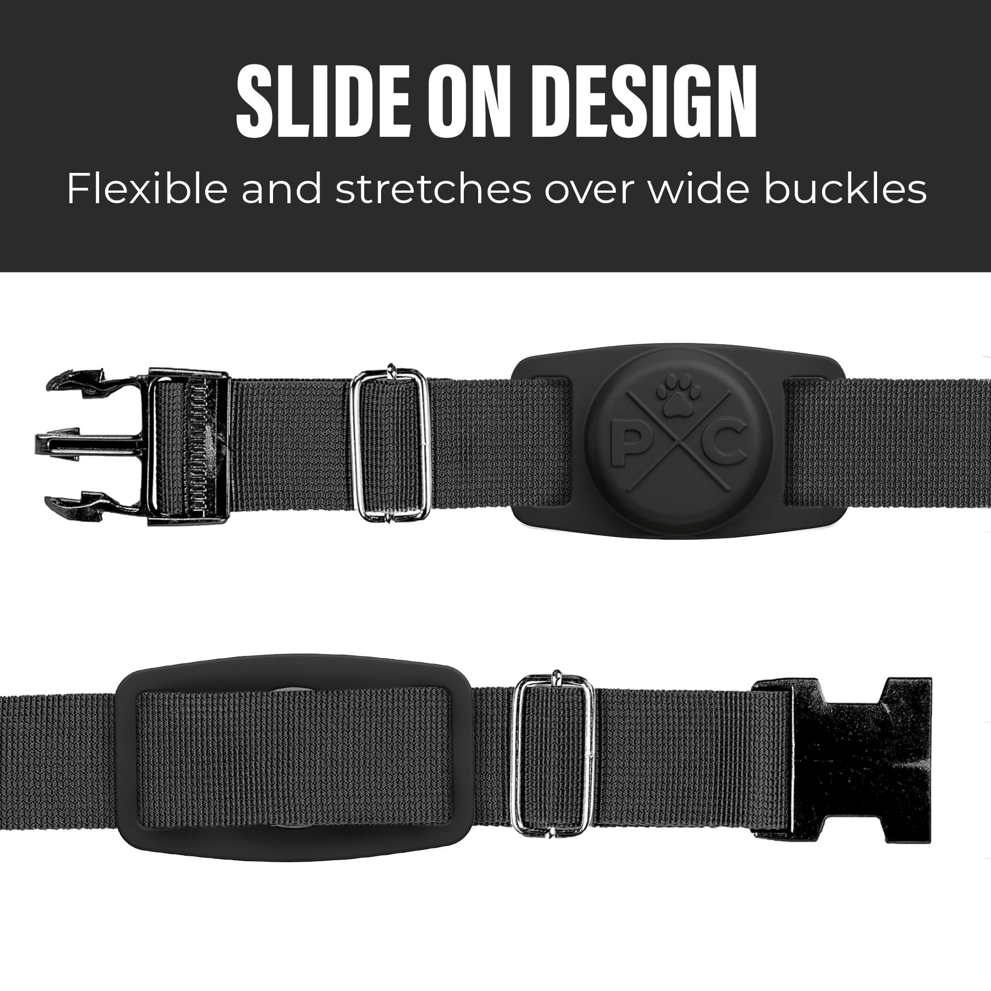 Pup Culture Cat Collar Airtag Holder - Extra-Durable, Lightweight, Protective - Track Your Cat Using Apple Airtag Technology