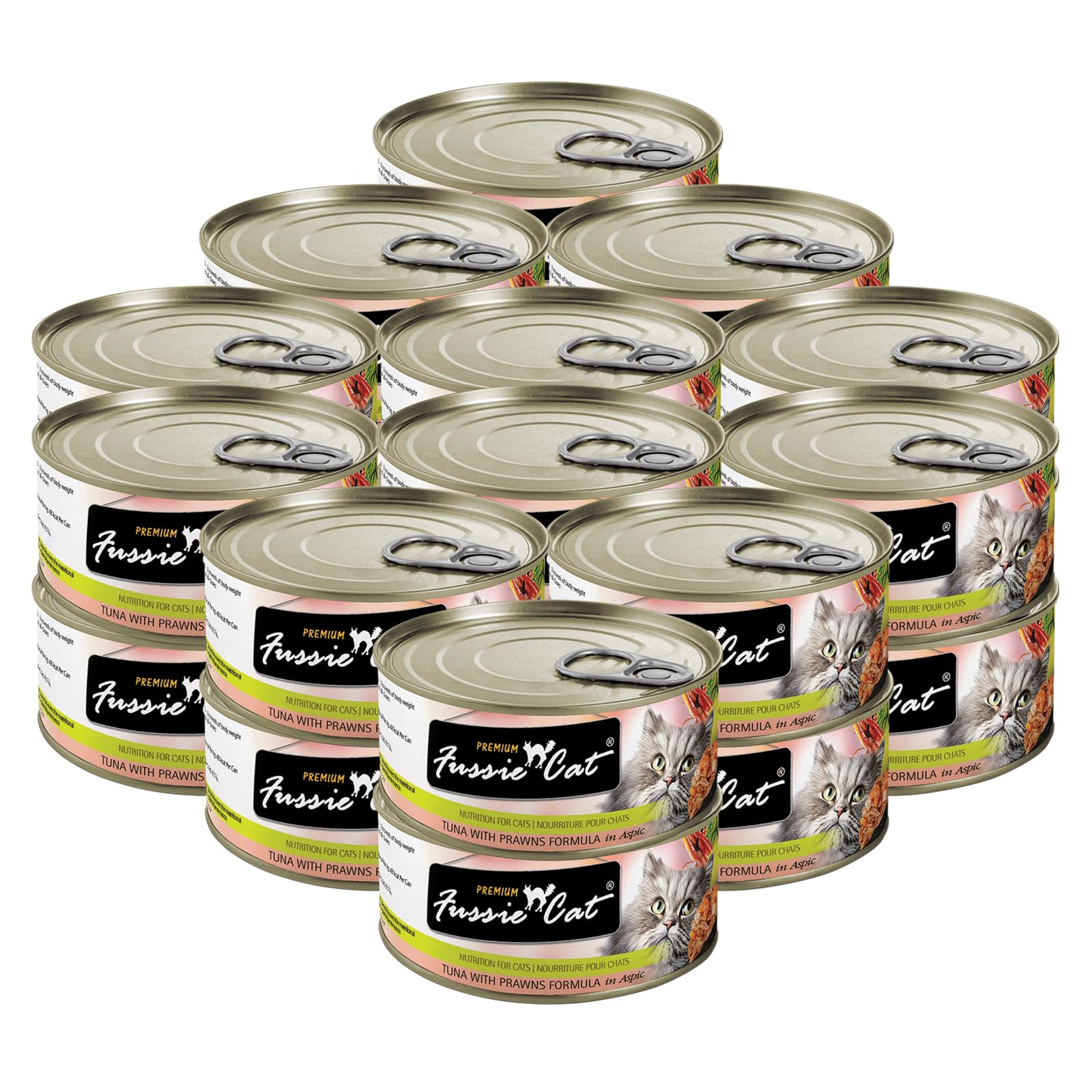 Fussie Cat Premium Tuna & Prawns in Aspic Grain-Free Wet Cat Food 2.82oz, case of 24