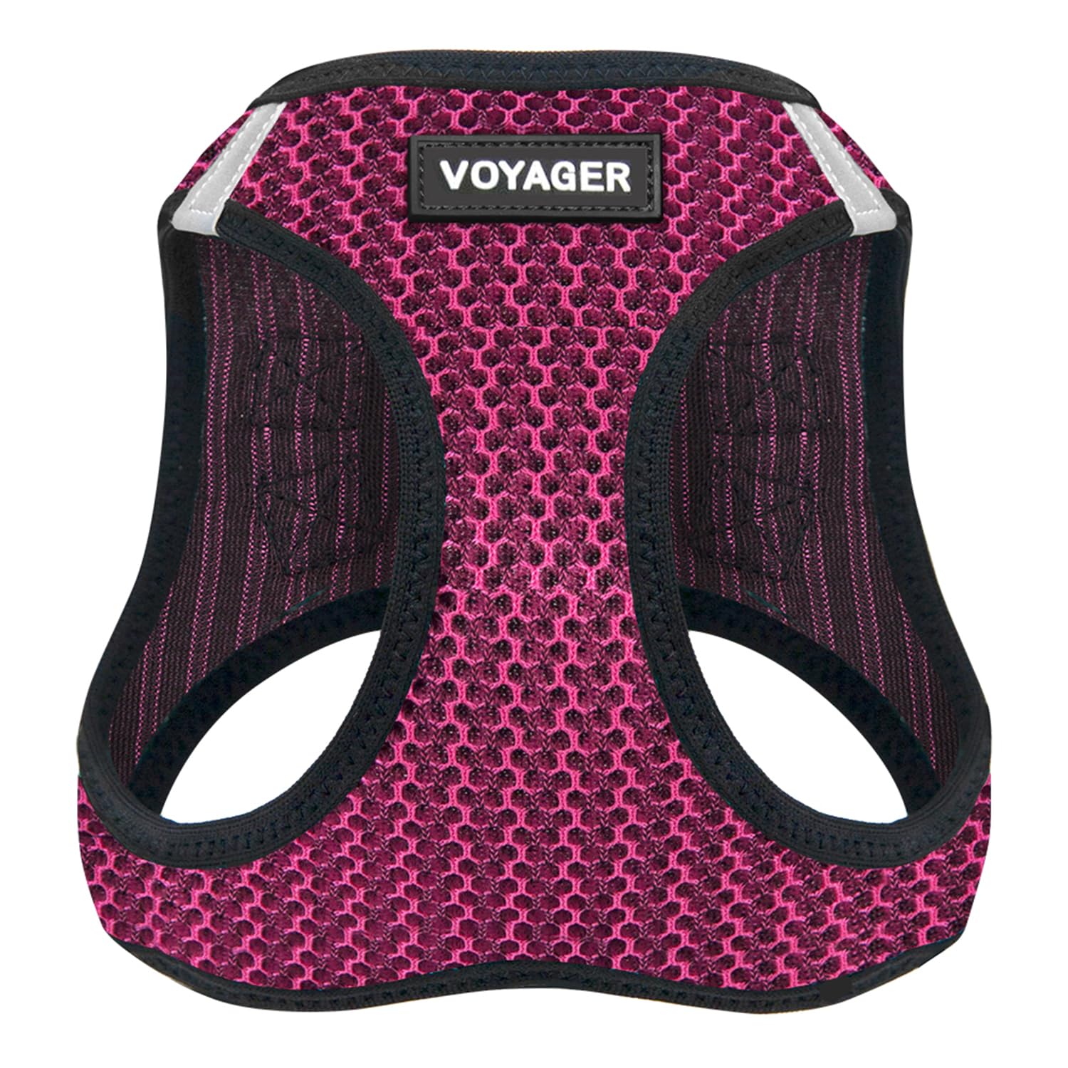 Voyager Step-In Air Dog Harness - All Weather Mesh, Reflective, No Pull Harness For Small, Medium Dogs, Cats - Secure With Hook & Loop Fastener, Buckle, Double D-Rings - Fuchsia 2-Tone, S