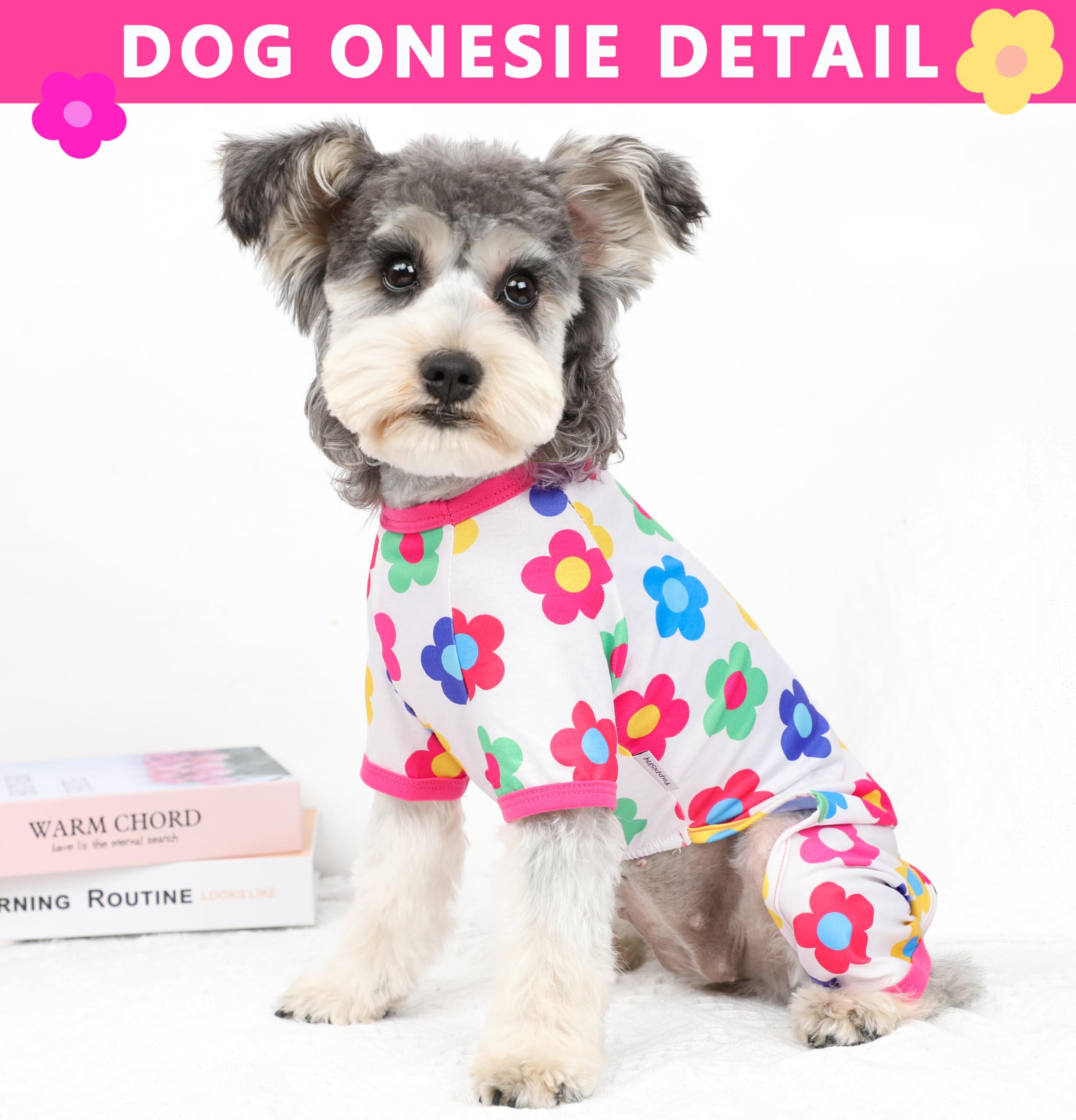 Dog Pajamas Spring Summer Dog Clothes For Small Medium Dogs Girl Boy Cute Soft Puppy Pjs Clothes Doggie Onesies Cat Pet Outfit (