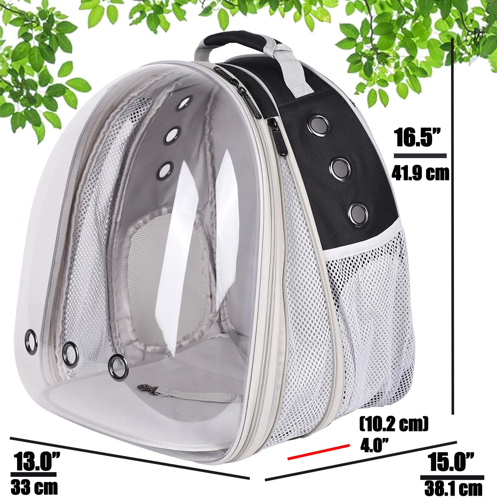 Front Expandable Large Cat Backpack Carrier, Fit Up To 20 Lbs, Space Capsule Bubble Window Pet Carrier Backpack For Large Fat Ca