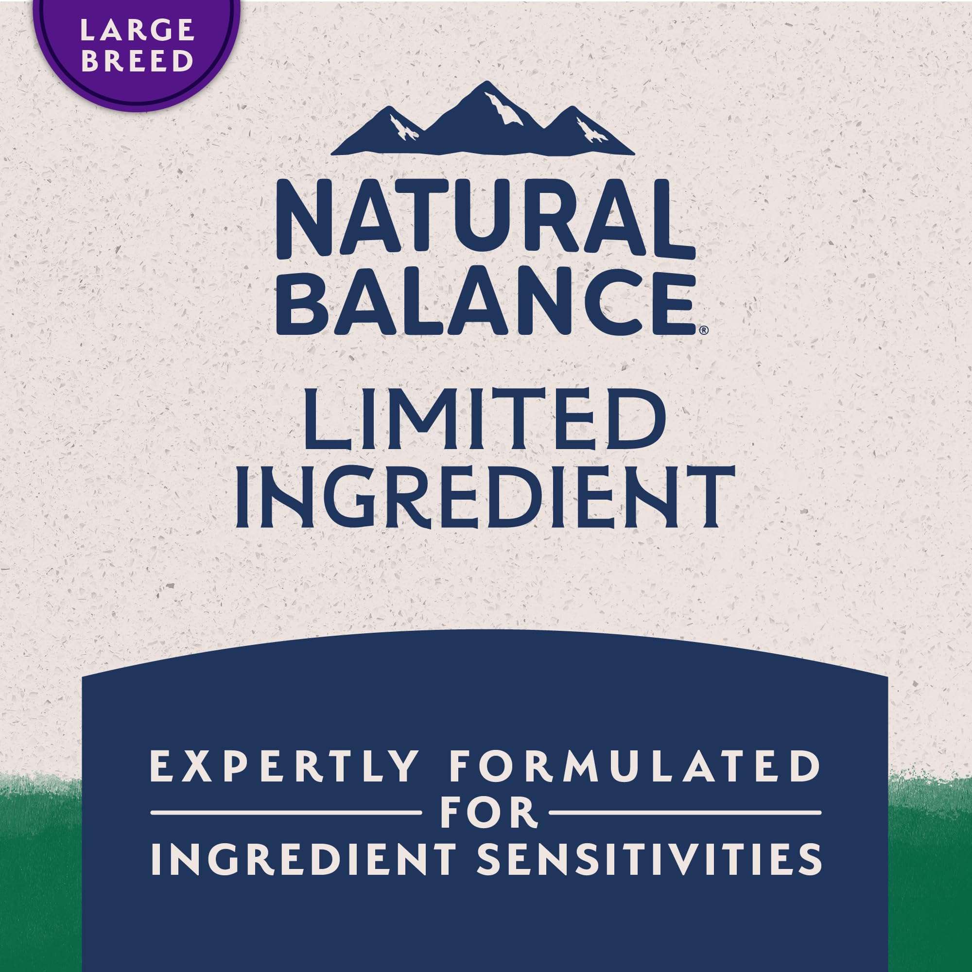 Natural Balance Limited Ingredient Large Breed Adult Dry Dog Food with Healthy Grains, Lamb & Brown Rice Recipe, 26 Pound (Pack