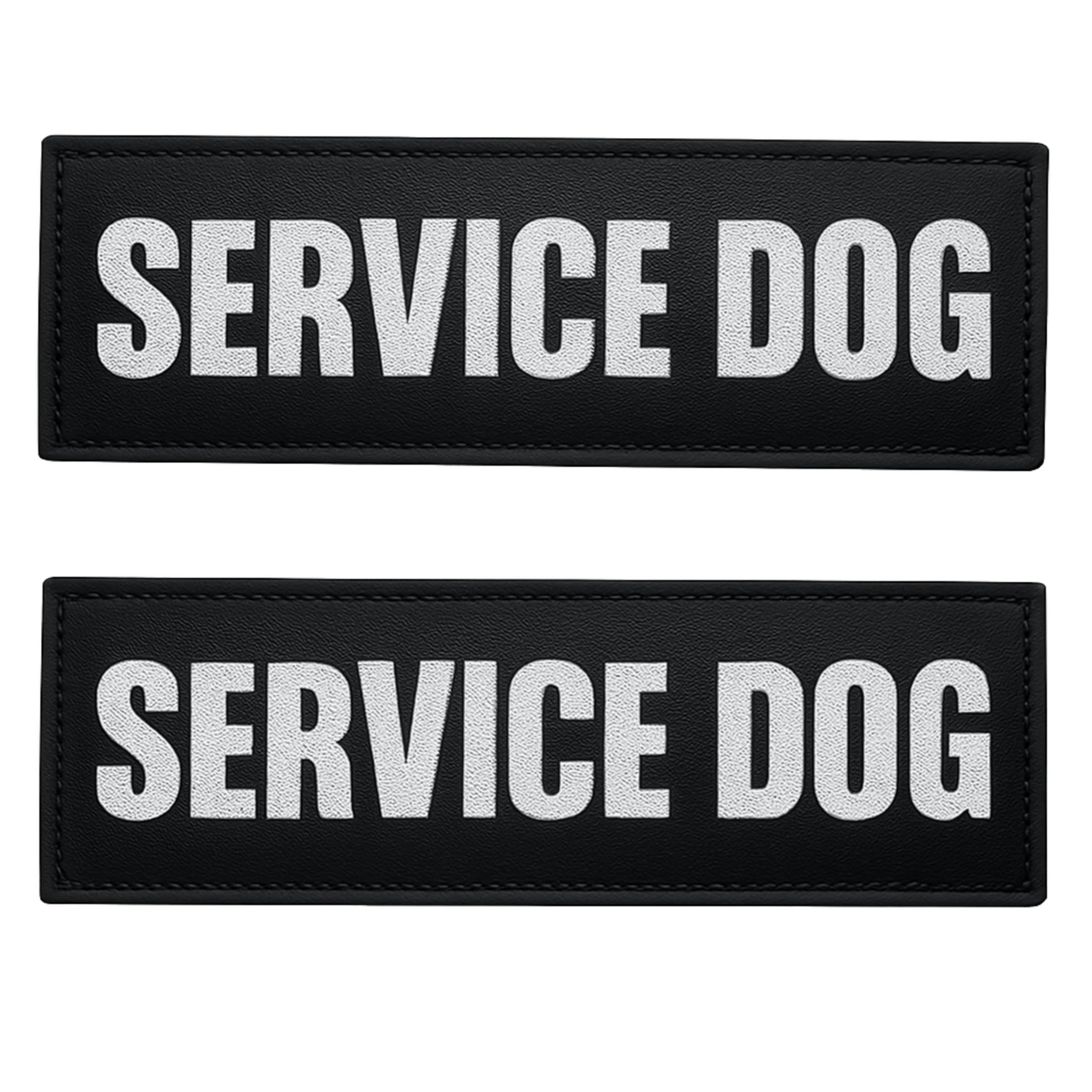 Albcorp Reflective Service Dog Patch With Hook Backing For Service Animal Vests/Harnesses Medium (5 X 1.5) Inch