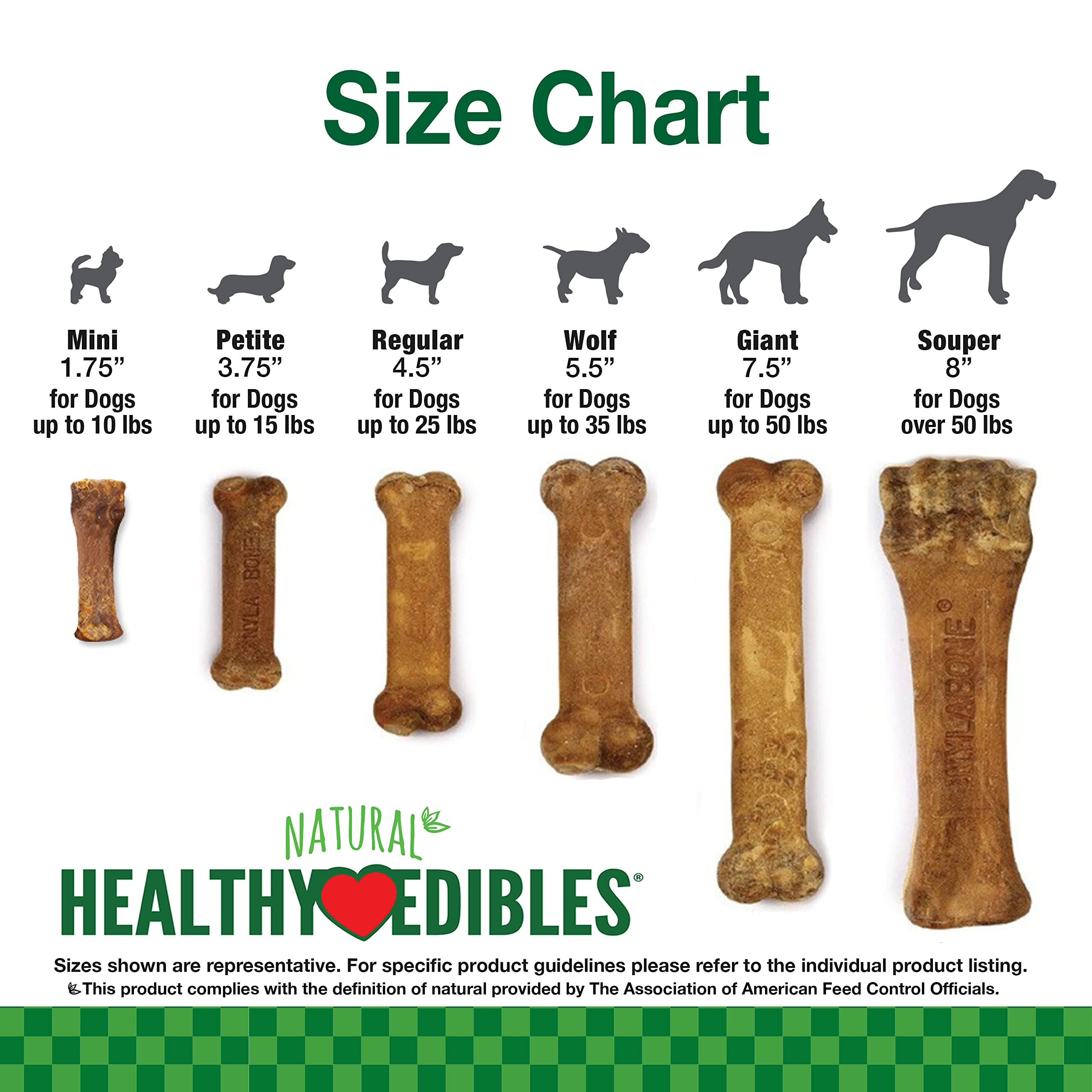 Nylabone Healthy Edibles Natural Dog Chews Long Lasting Chicken Flavor Treats for Dogs, X-Small/Petite (8 Count)