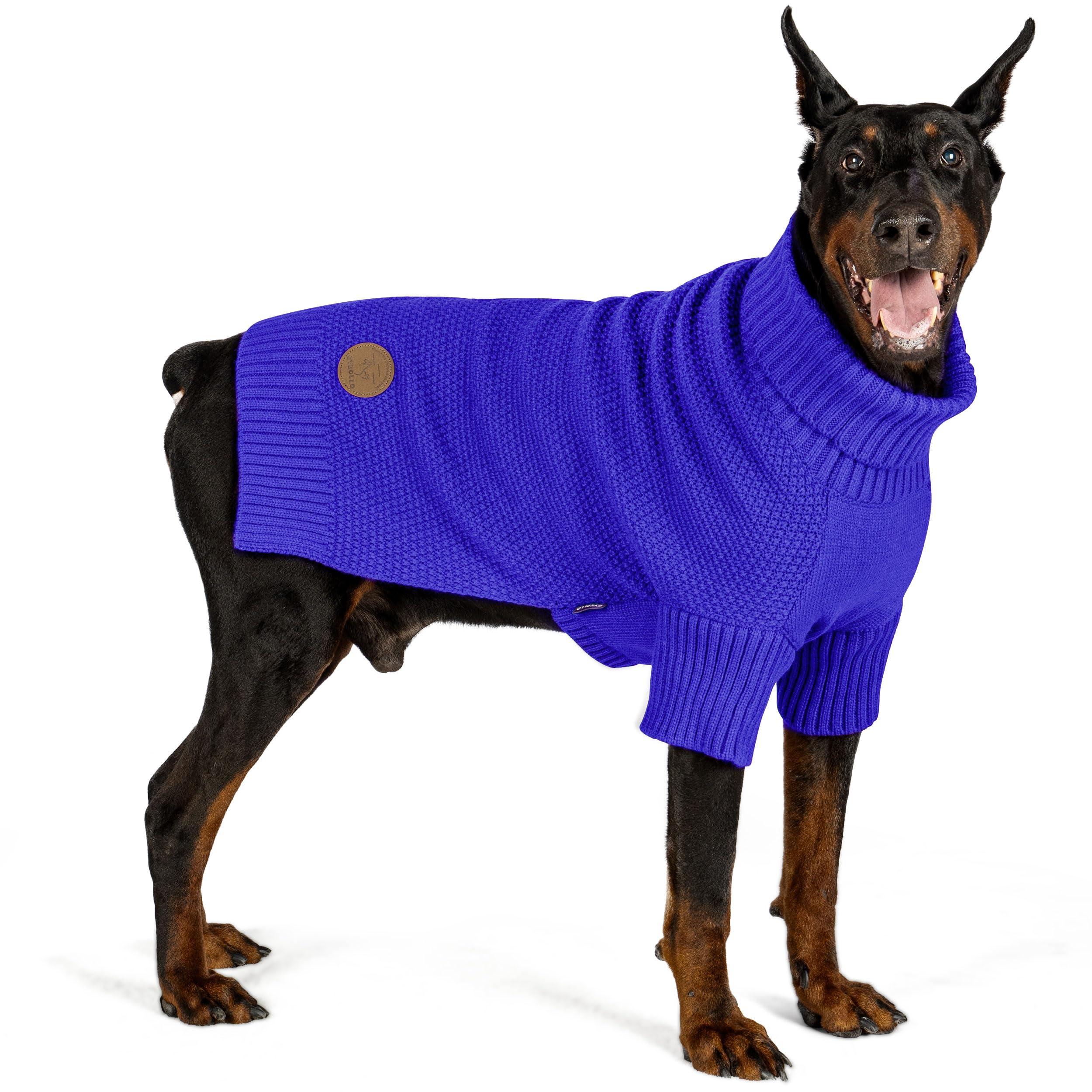 cyeollo Dog Sweater Pullover Turtleneck for Large Dogs, Classic Knitwear Fall Winter Cold Weather Dog Clothes Warm Pet Apparel S