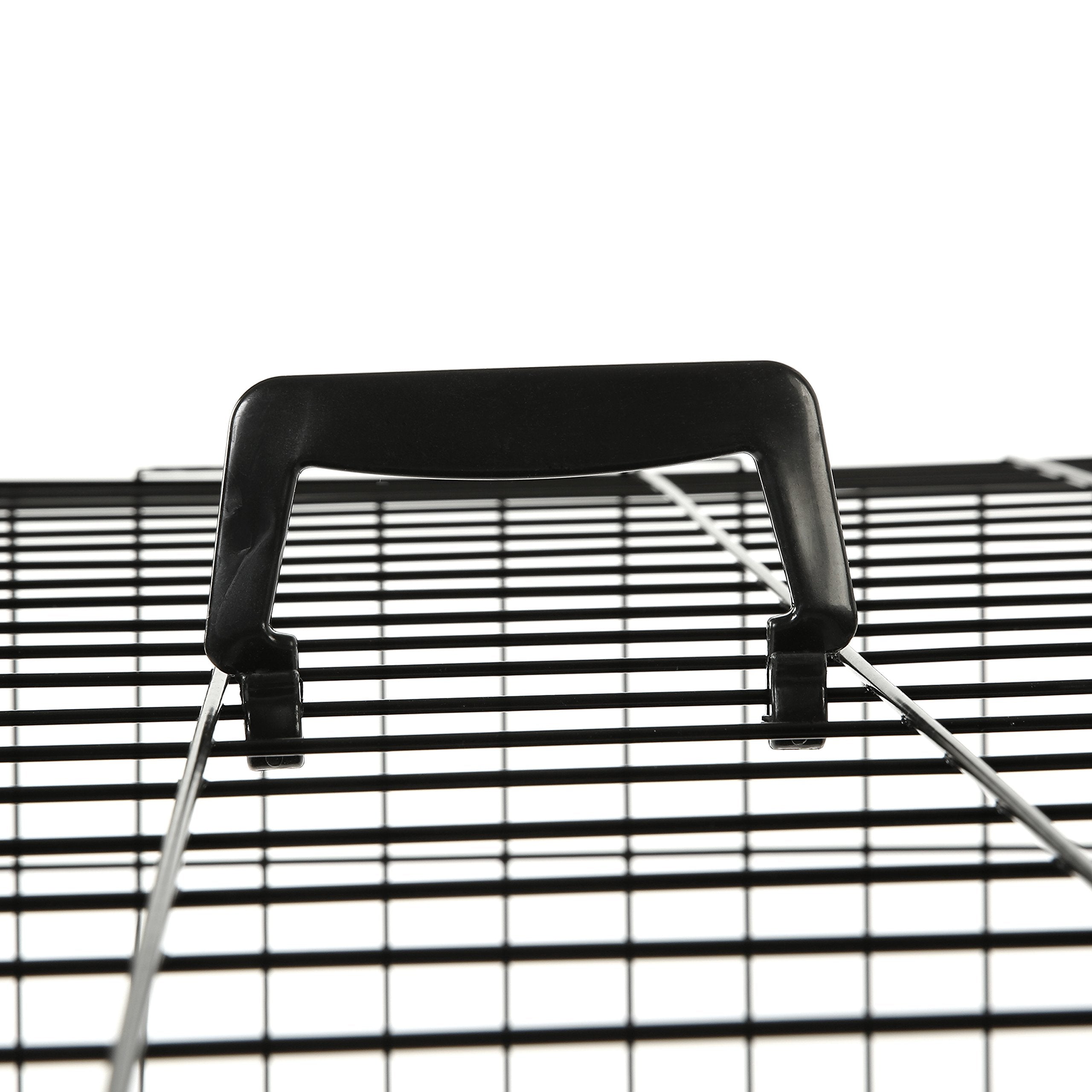 Tresko Dog Cage 77 X 48 X 54 Cm Foldable With 2 Doors Transport Cage Car Dog Box With Base Tray Transport Box Wire Cage