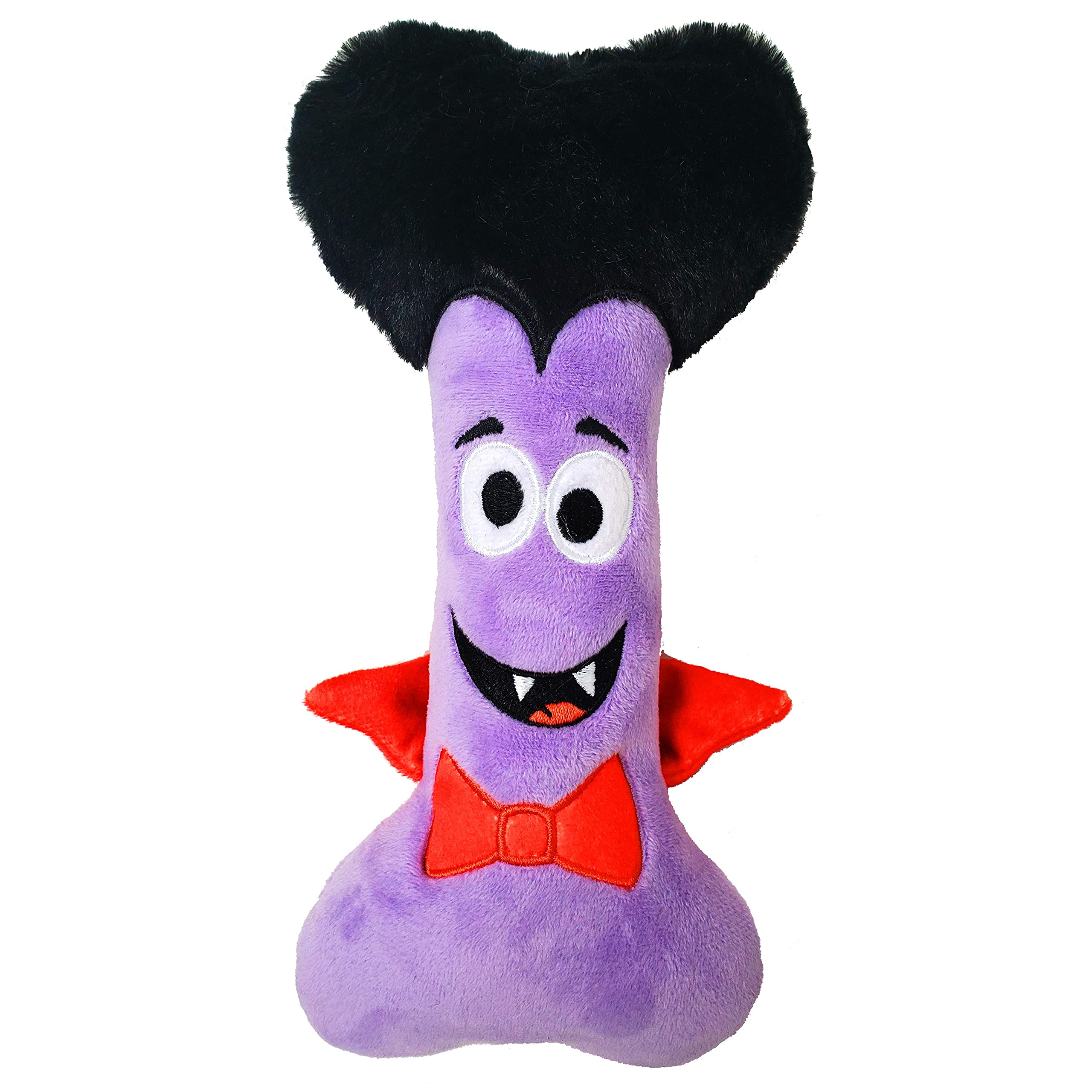 Huxley & Kent For Dogs | Dracula Bone | Halloween Power Plush Dog Toy With Squeaker | Funny Dog Toy Gift | Fun, Durable, And Safe | H&K Squeaky Dog Toys