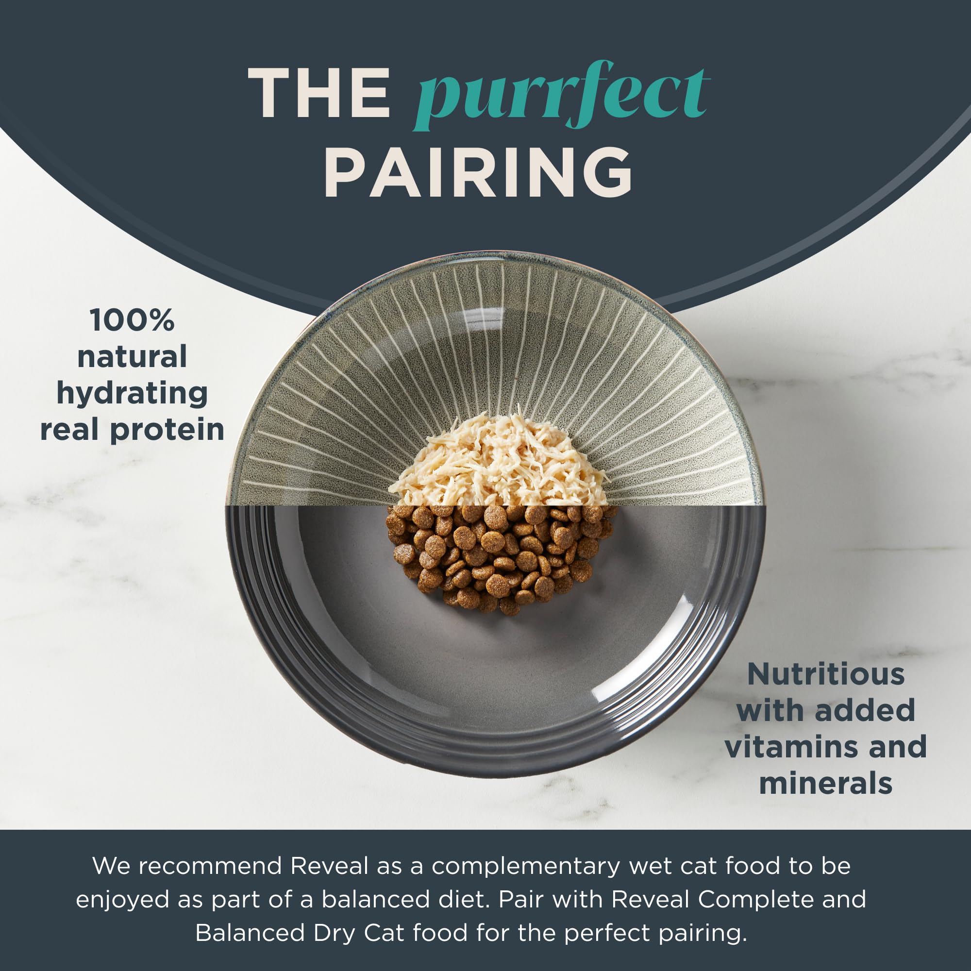 Reveal Natural Wet Cat Food, 18 Count, Grain Free, Limited Ingredient Cat Food Cups, Chicken with Duck in Broth, 2.12 oz Easy Pe