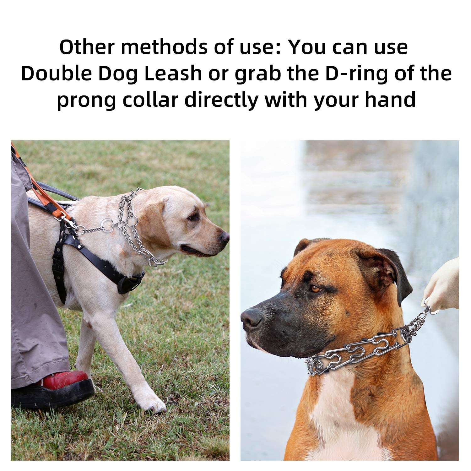 Aheasoun Prong Collars For Dogs, No Pull Dog Collar, Dog Training Collar For Large Medium Small Dogs, Stainless Steel Adjustable