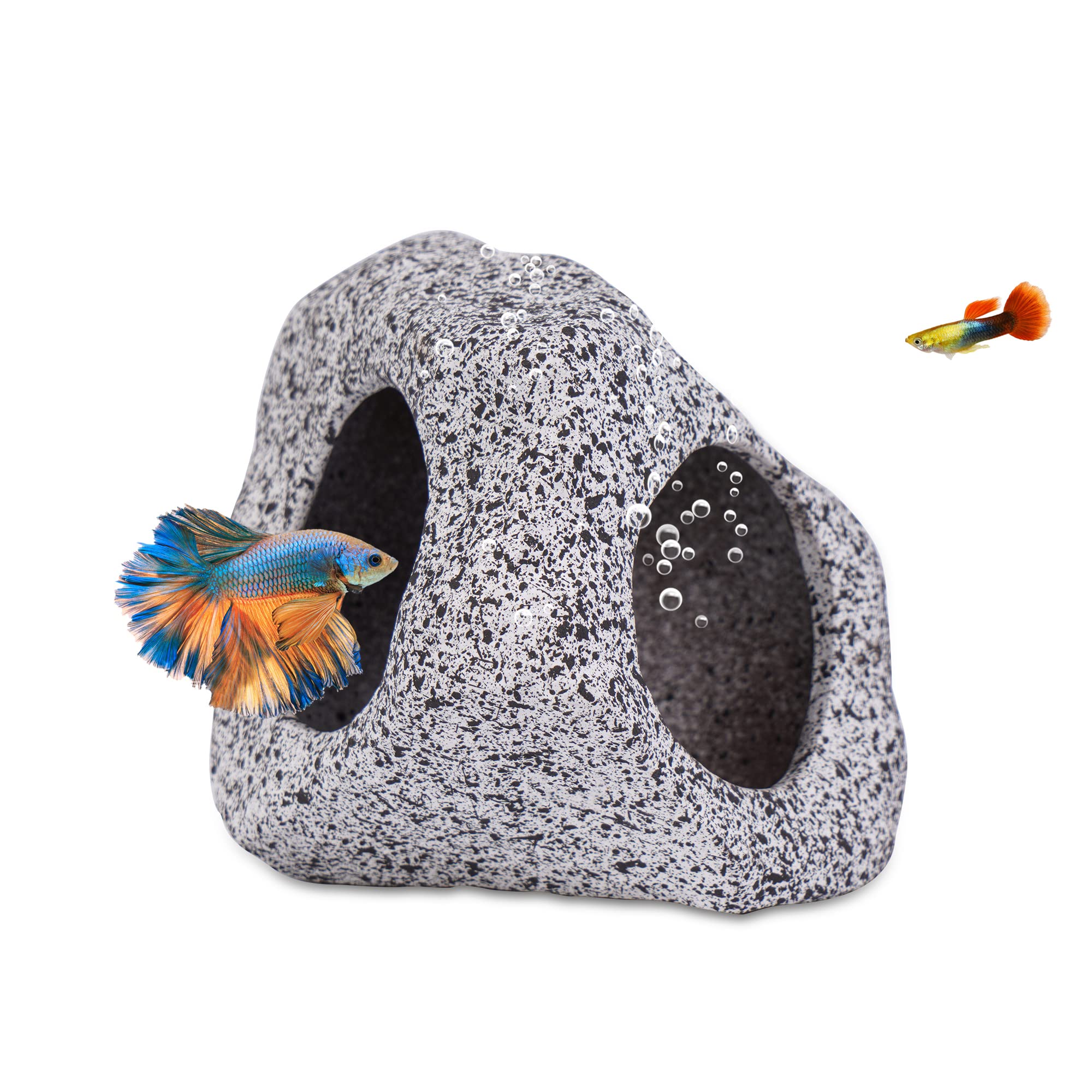 Aquarium Decorations Cave Fish Tank Accessories Rock Decor for Shrimp Cichlid Hiding Breeding Small Fish Bowl Hide Decoration Be