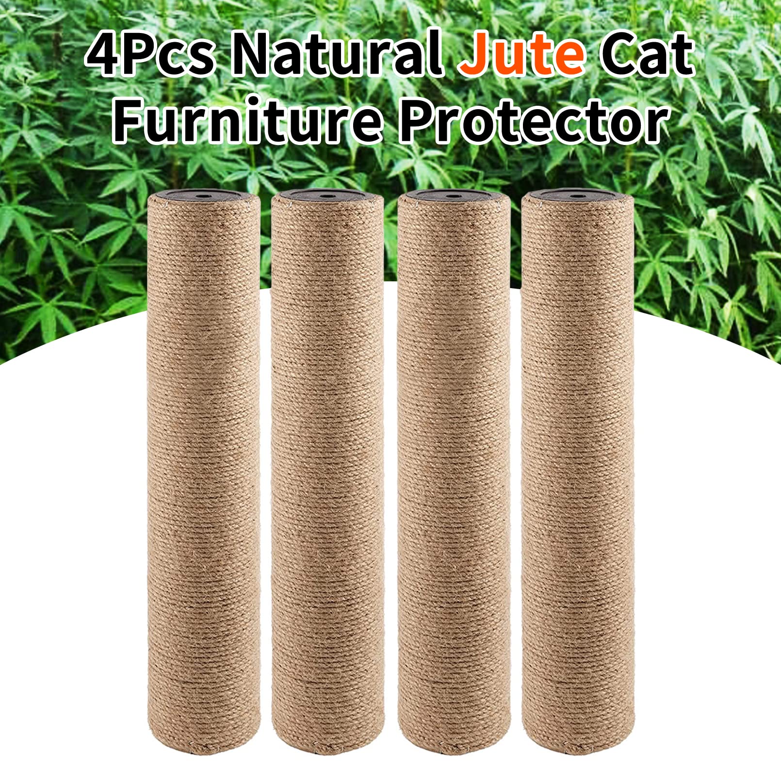 Vcepjh 4Pcs Cat Scratching Post Replacement For Indoor Cats 15.7In Cat Scratch Post Refill Pole Parts Jute Rope Cat Furniture Pr