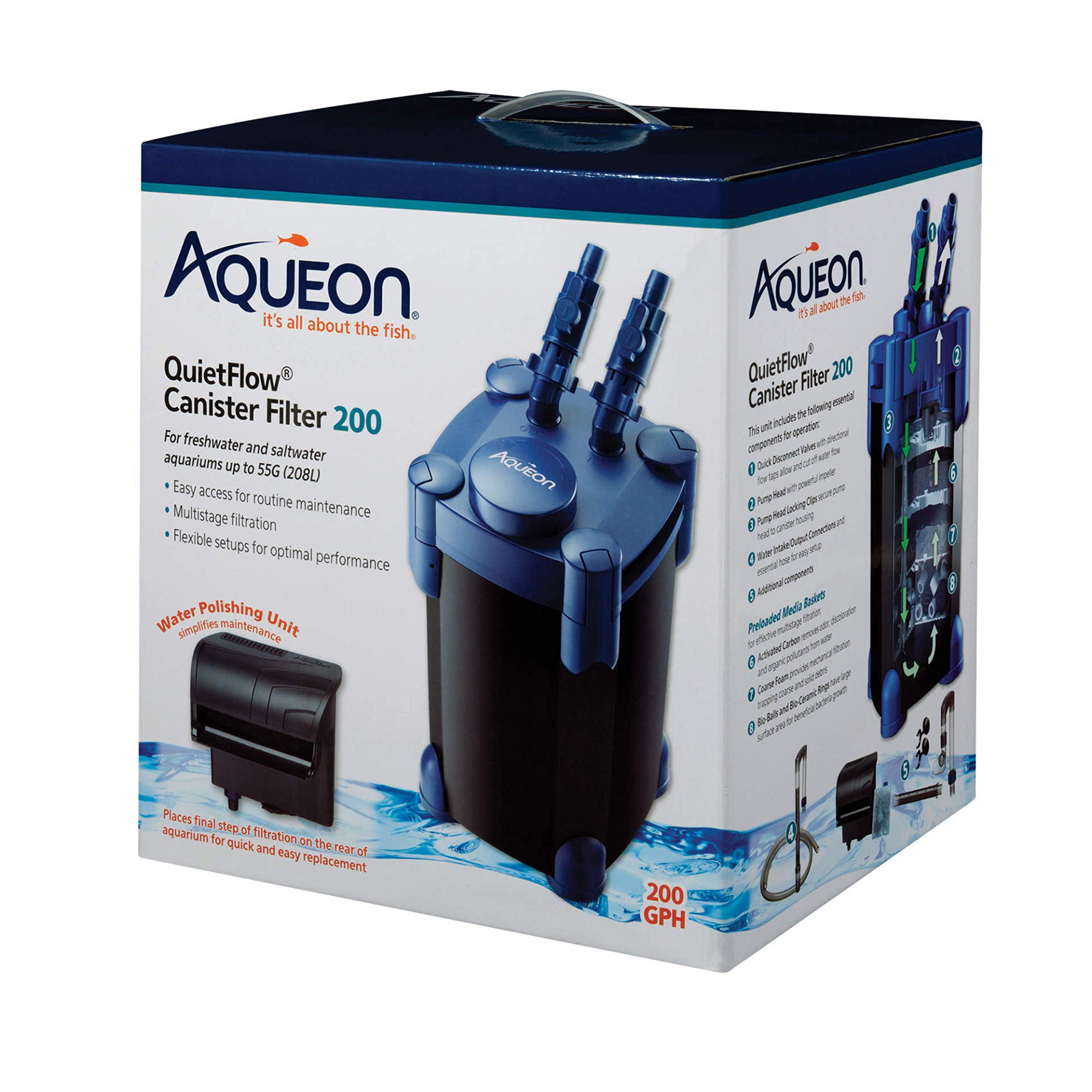 Aqueon Quietflow Canister Filter Up To 55 Gallons