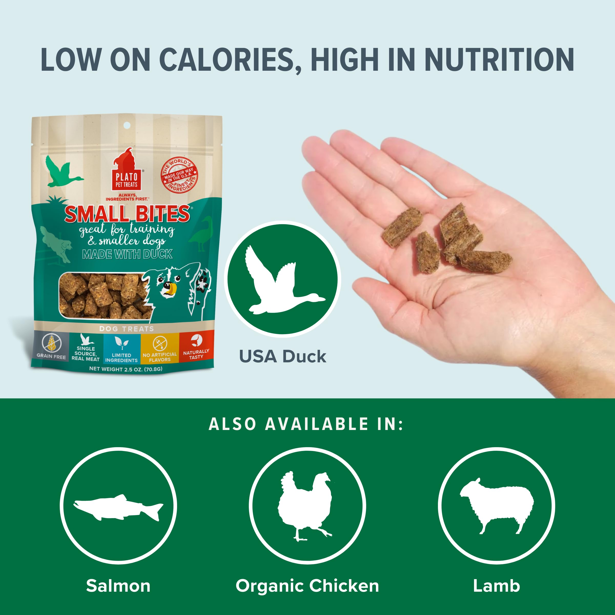 Plato Dog Small Bites Grain Free Duck 6Oz