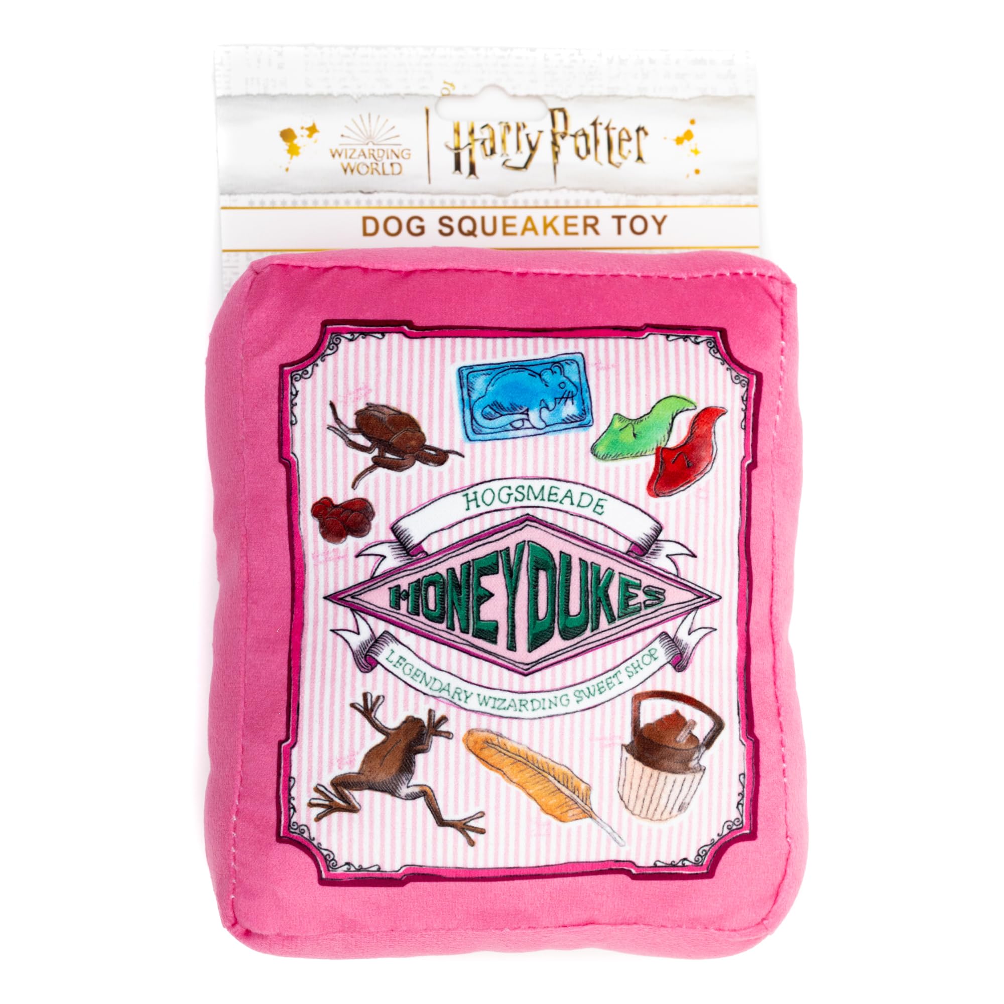 Buckle-Down The Wizarding World Of Harry Potter Squeaky Plush Dog Toy For Large, Medium & Small Dogs, Honeydukes Sweet Shop Cand