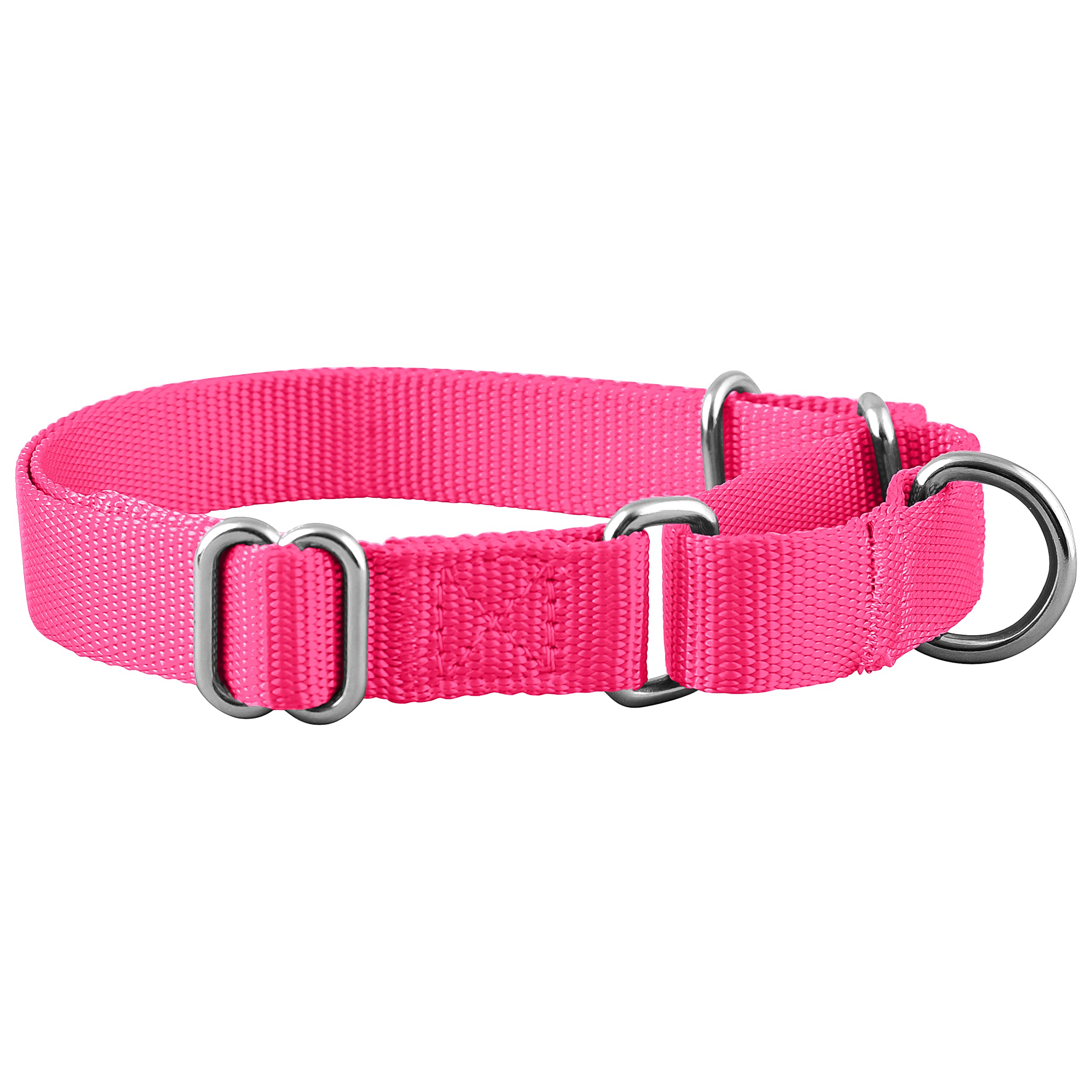 Native Pup Martingale Dog Collar, Adjustable For Small, Medium, Large Pet And Puppies Accessories, Cute Colors For Male, Female, Boy, Girl, Puppy (Small, Hot Pink)