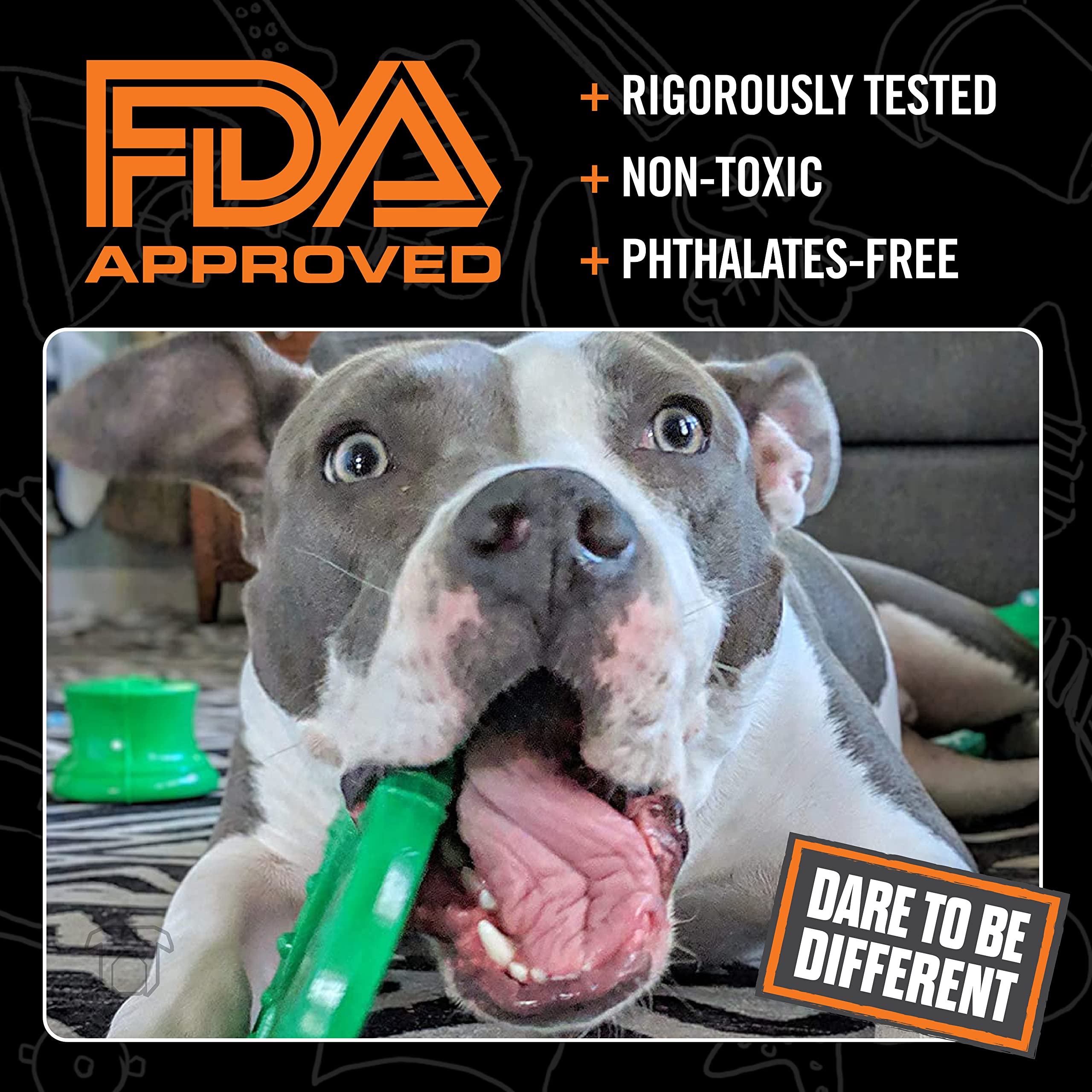 Bullymake - Beach Ball Rubber Chew Toy For Dogs - Rubber Toy For Dogs - Made In Usa - Treat Stuffing Toy