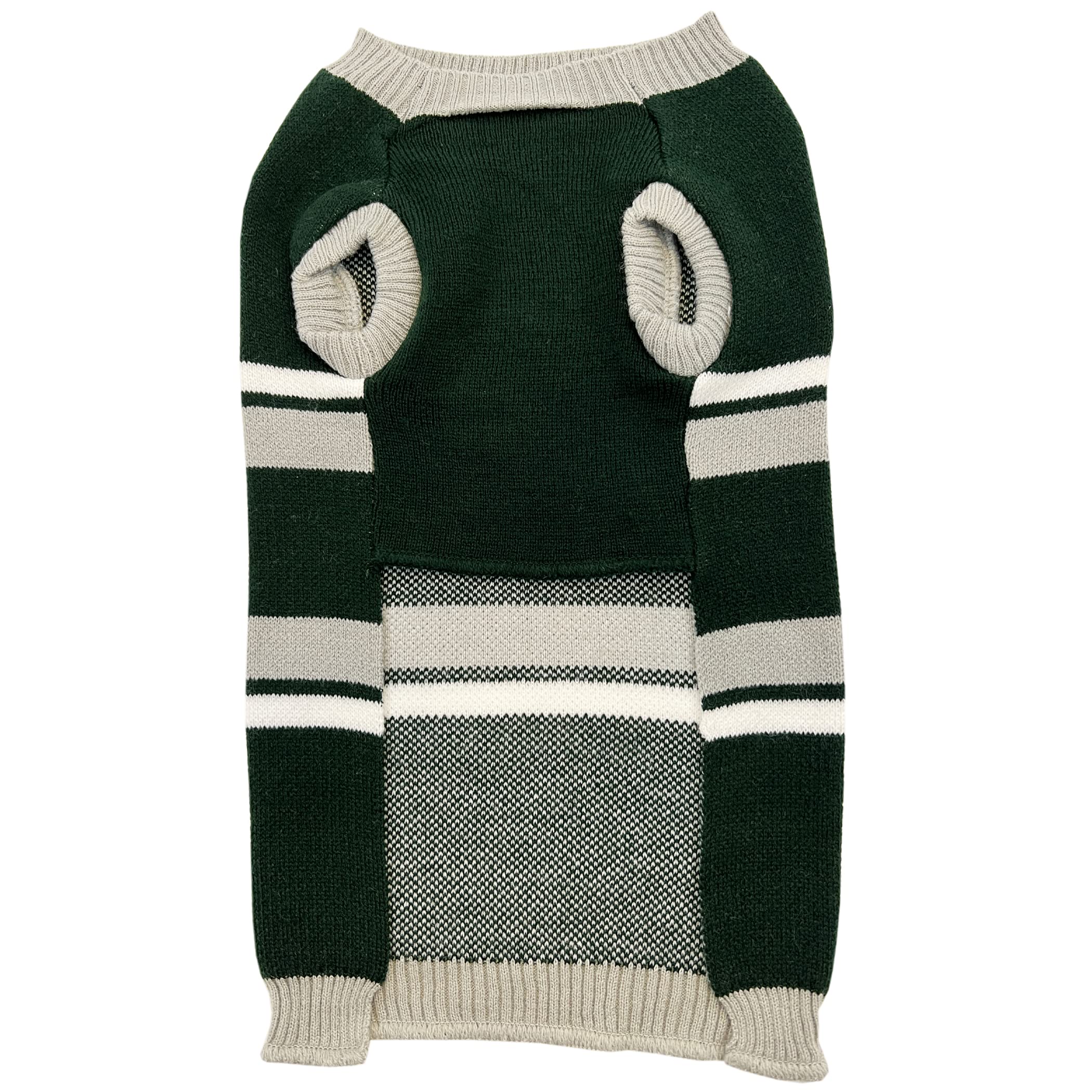 NCAA Michigan State Spartans Dog Sweater, Size Small. Warm and Cozy Knit Pet Sweater with NCAA Team Logo, Best Puppy Sweater for