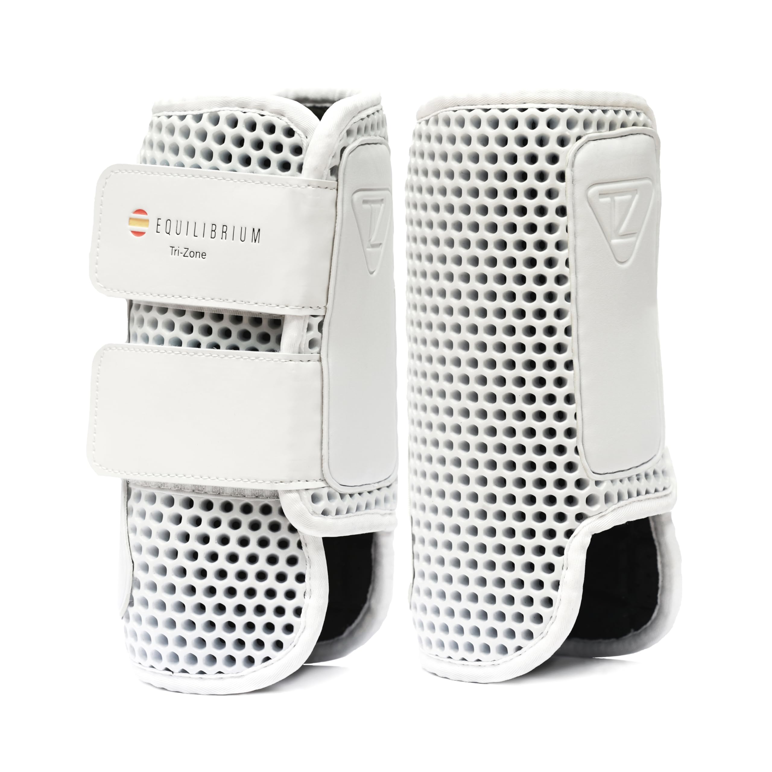 Equilibrium Tri-Zone Horse Impact Sports Boots (Medium Front) (White)