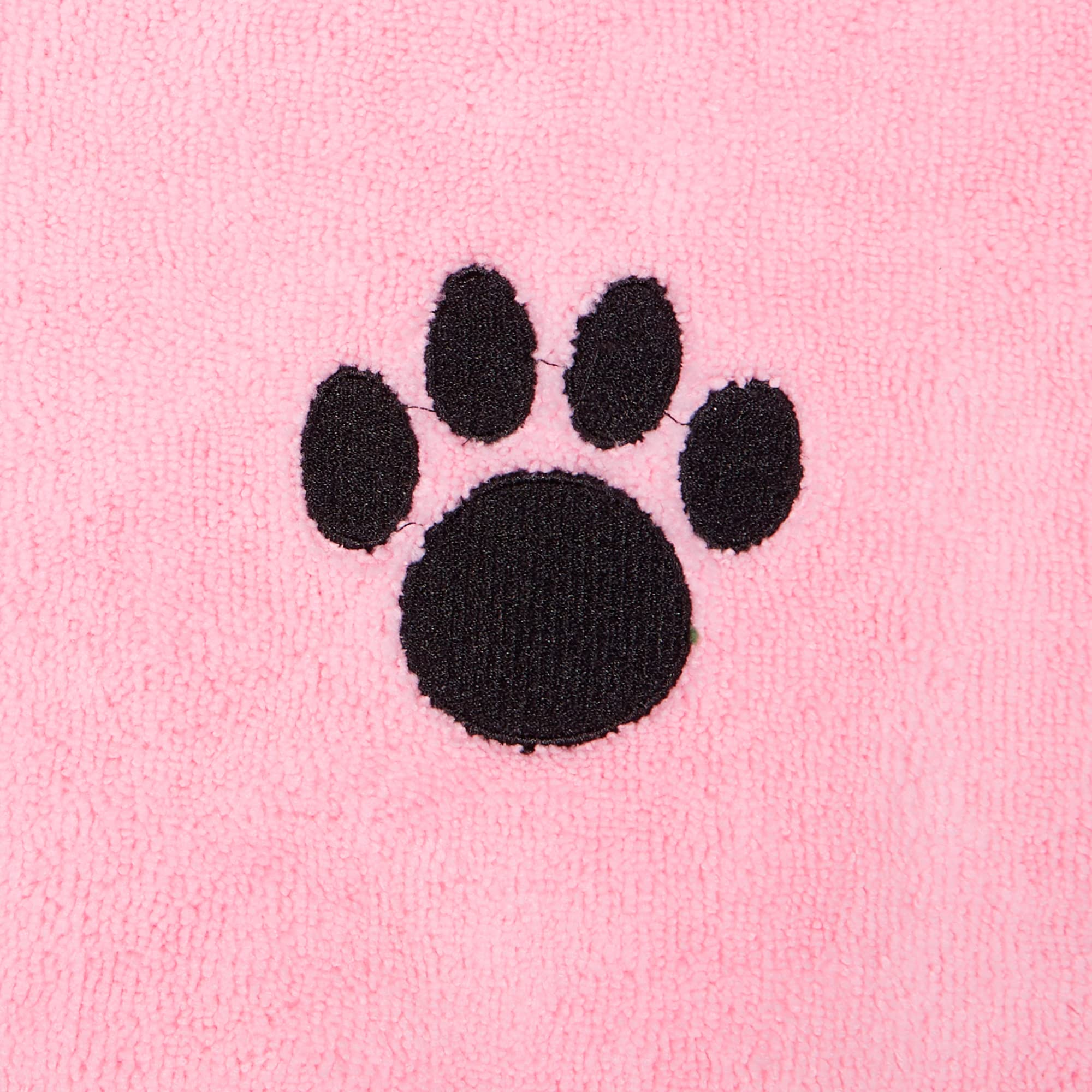 Bone Dry Pet Grooming Microfiber Towel, Embroidered Collection, X-Large,41x23.5, Pink