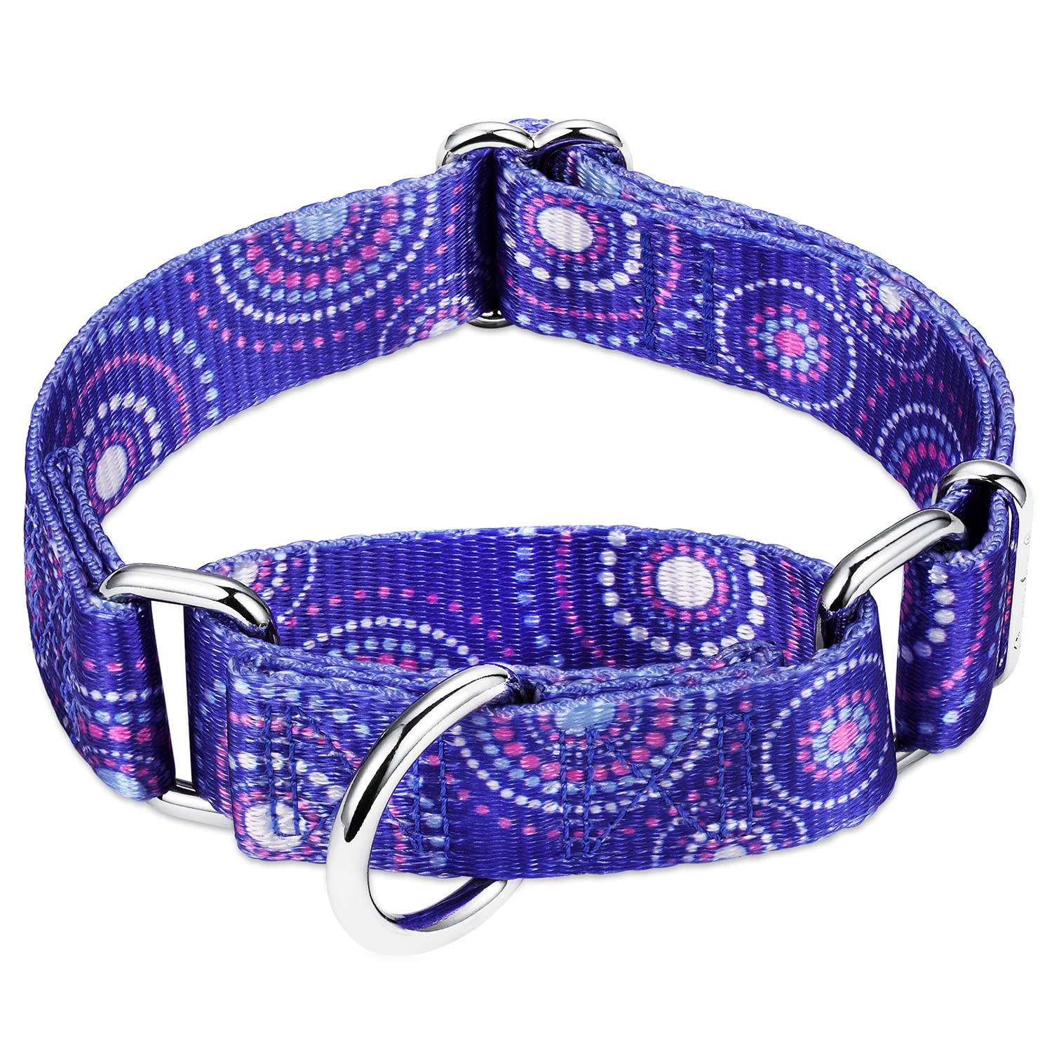 Dazzber Martingale Collar Dog Collar No Pull Pet Collar Heavy Duty Dog Martingale Collars Silky Soft With Unique Pattern For Med
