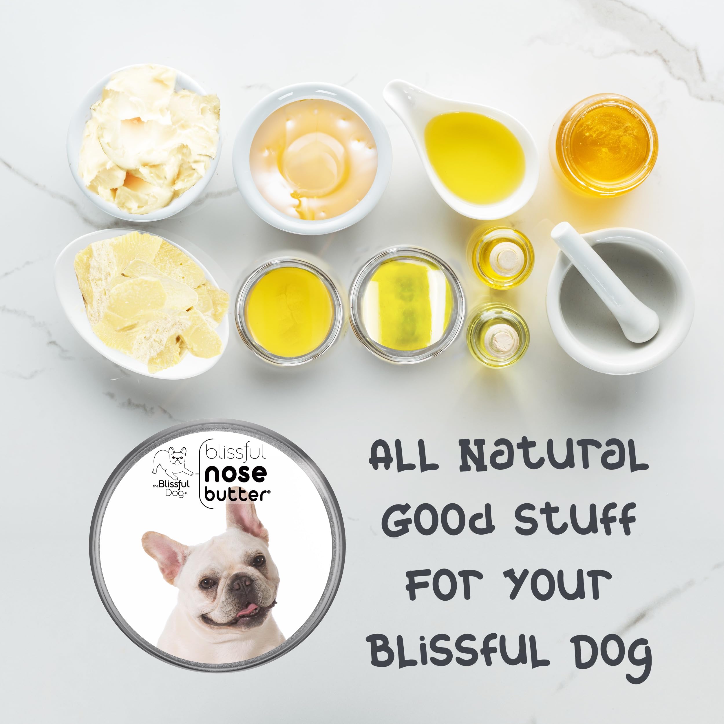 The Blissful Dog Cream French Bulldog Nose Butter, Versatile Dog Nose Balm for Dry Nose, Handcrafted Nose Moisturizer, Easy-to-A
