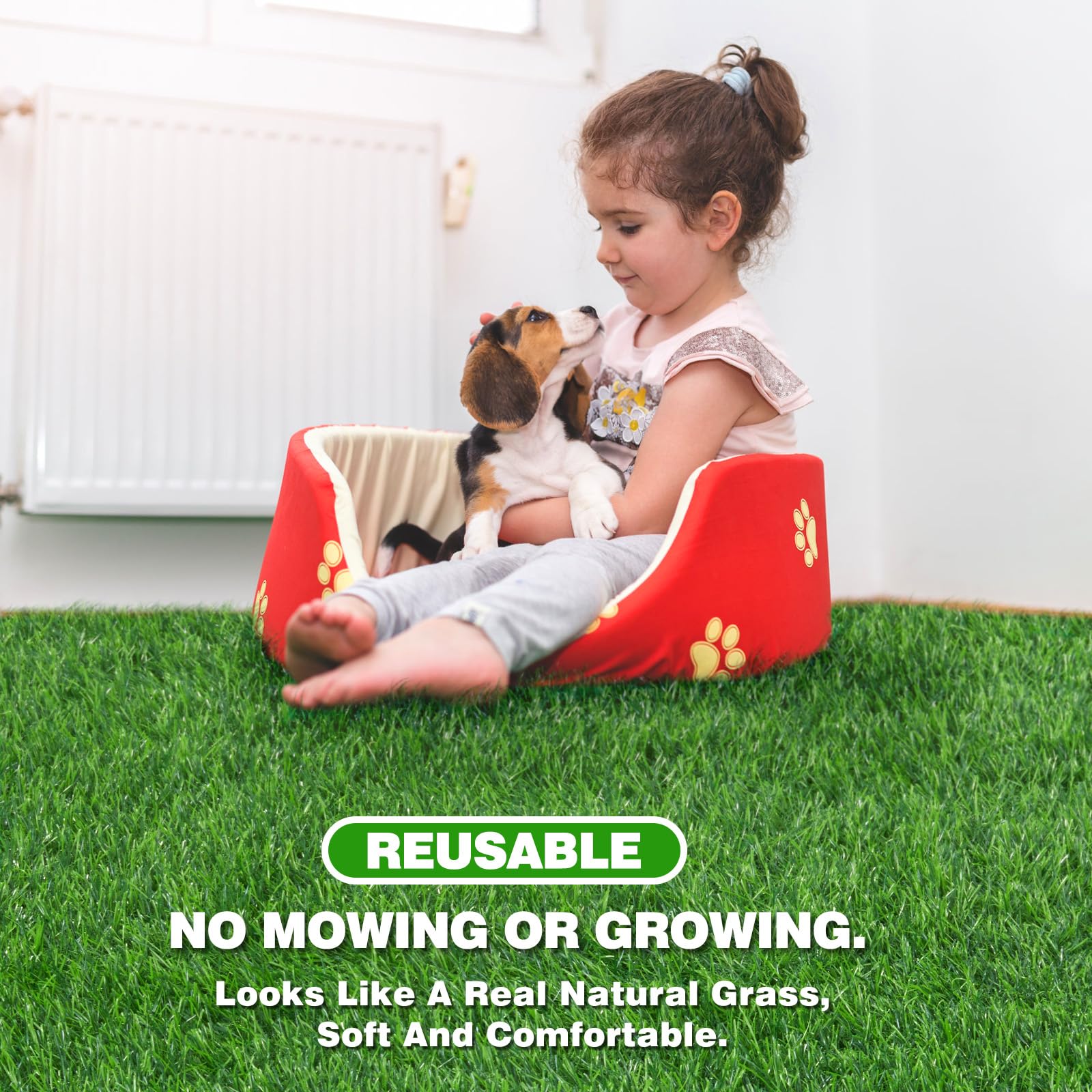 Oiyeefo Artificial Pet Pee Grass Mat For Puppy, Pet Turf Fake Grass Replacement Pad For Dog Potty Training, Indoor And Outdoor -