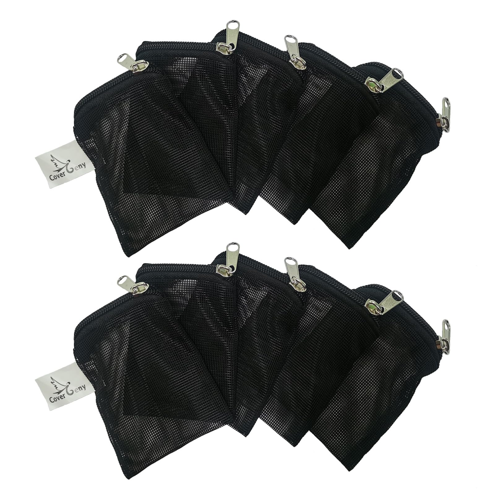 Cover Geny 10 Pieces 3'' X 4'' Aquarium Filter Media Bags Small,Mini Fish Tank Media Mesh Filter Bags For Activated Carbon,Ceram