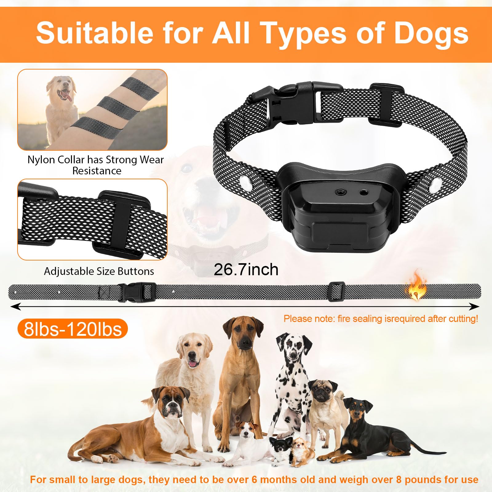 Citronella Training Collar For Dogs [2*Citronella Collar, No Automatic] With Beep/Vibration/Spray 4 Mode & 6 Adjustable Sensitiv