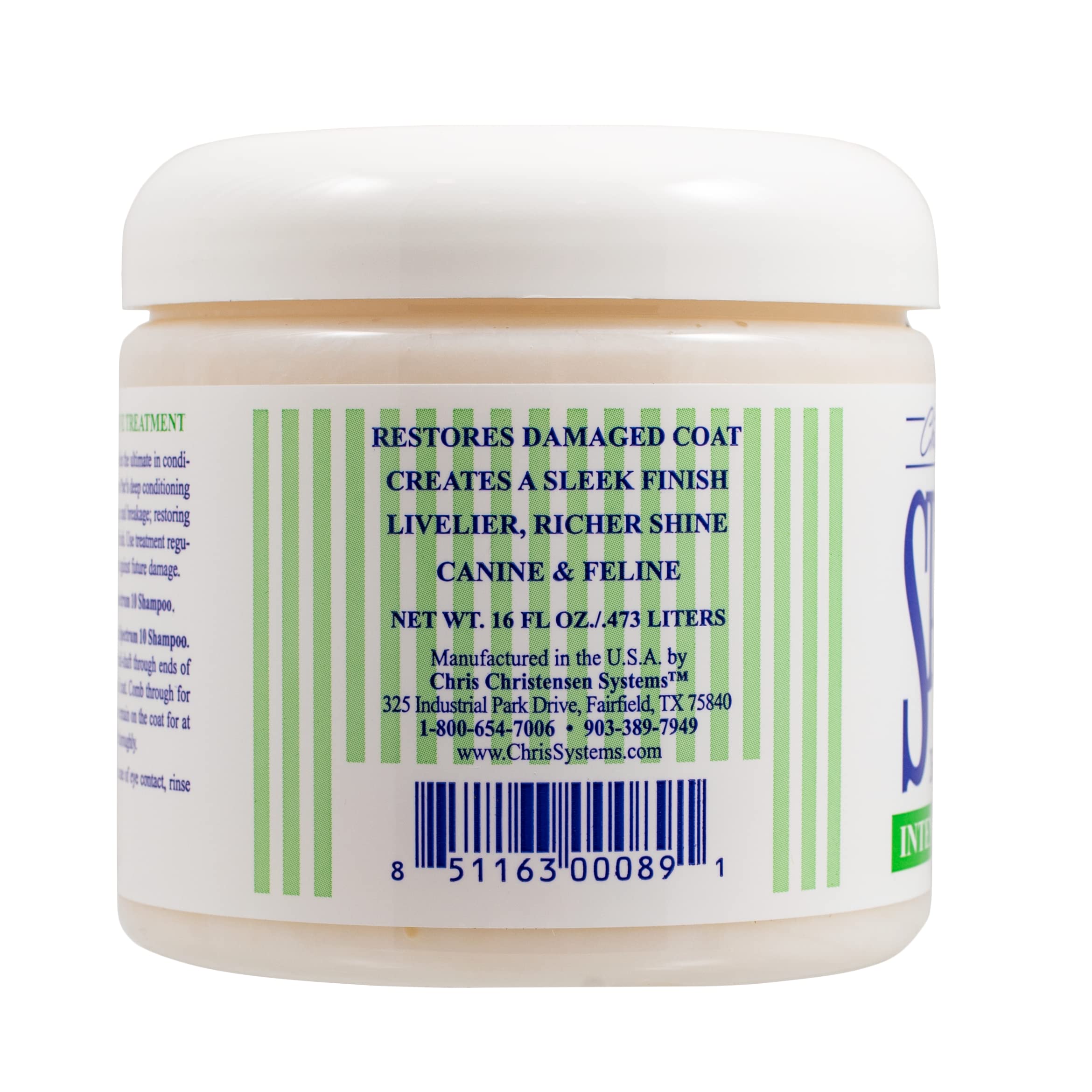 Chris Christensen Spectrum Ten Hydro Pac, Groom Like A Professional, Gentle Cleansing, 16 Oz. Jar