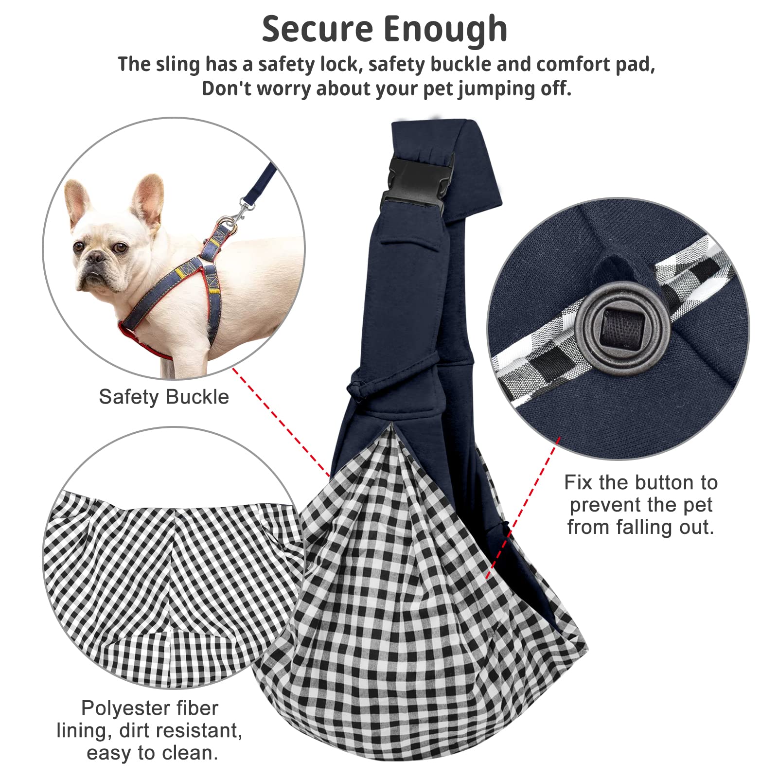 Cuby Dog And Cat Sling Carrier - Hands Free Reversible Pet Papoose Bag - Soft Pouch And Tote Design - Adjustable - Suitable For Puppy, Small Dogs, And Cats For Outdoor Travel (B-Armygreen)