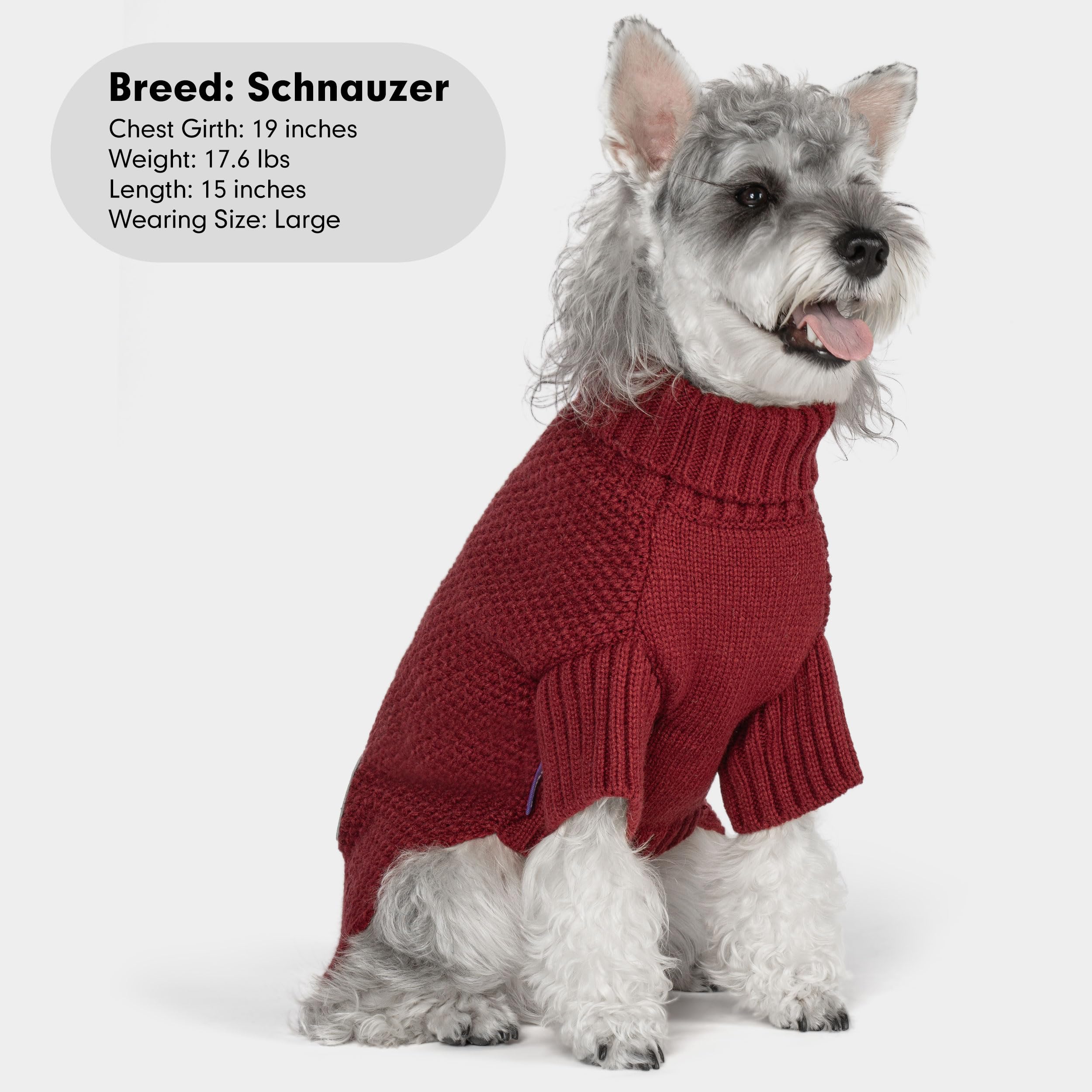 Cyeollo Small Dog Sweater With Leash Hole Warm Turtleneck Knitted Pet Dog Clothes Puppy Sweaters For Small Dogs