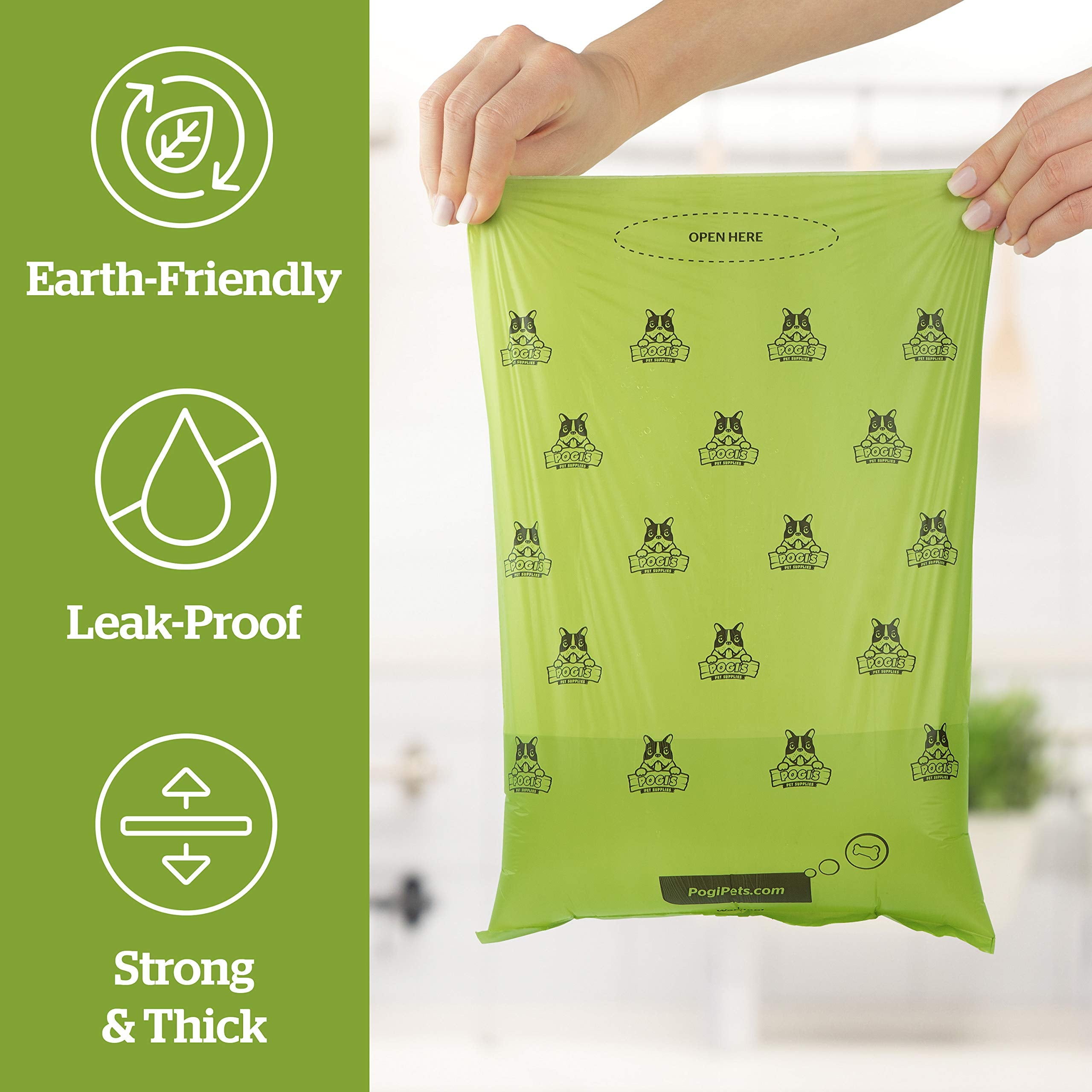 Pogis Dog Poop Bags Bulk - 60 Rolls (900 Doggie Poop Bags) - Leak-Proof Dog Waste Bags - Scented, Ultra Thick, Extra Large Poop
