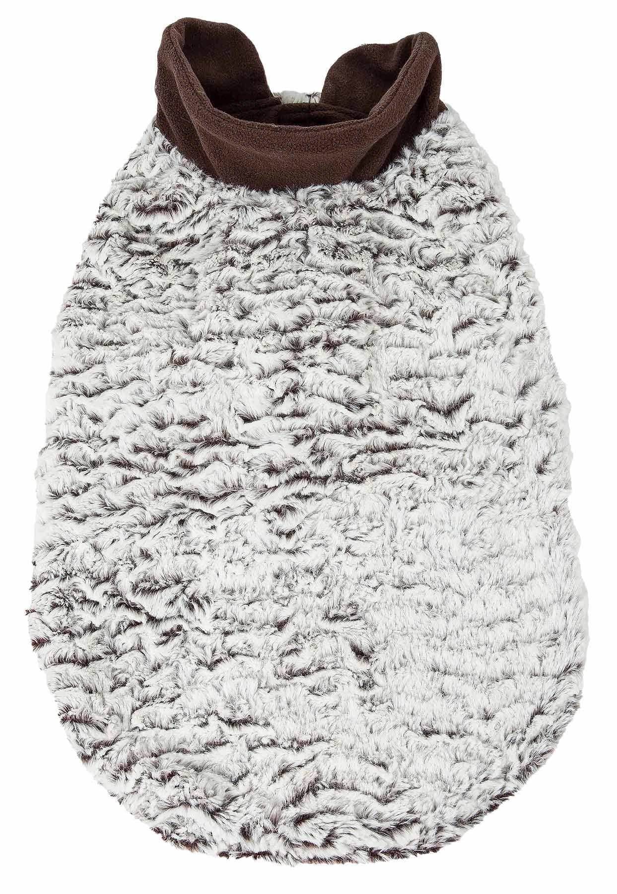 Pet Life ® Luxe 'Purrlage' Pelage Mink Fur Dog Coat - Dog Jacket with Hook-and-Loop Belly enclosures - Winter Dog Coats for Small Medium Large Dog Clothes