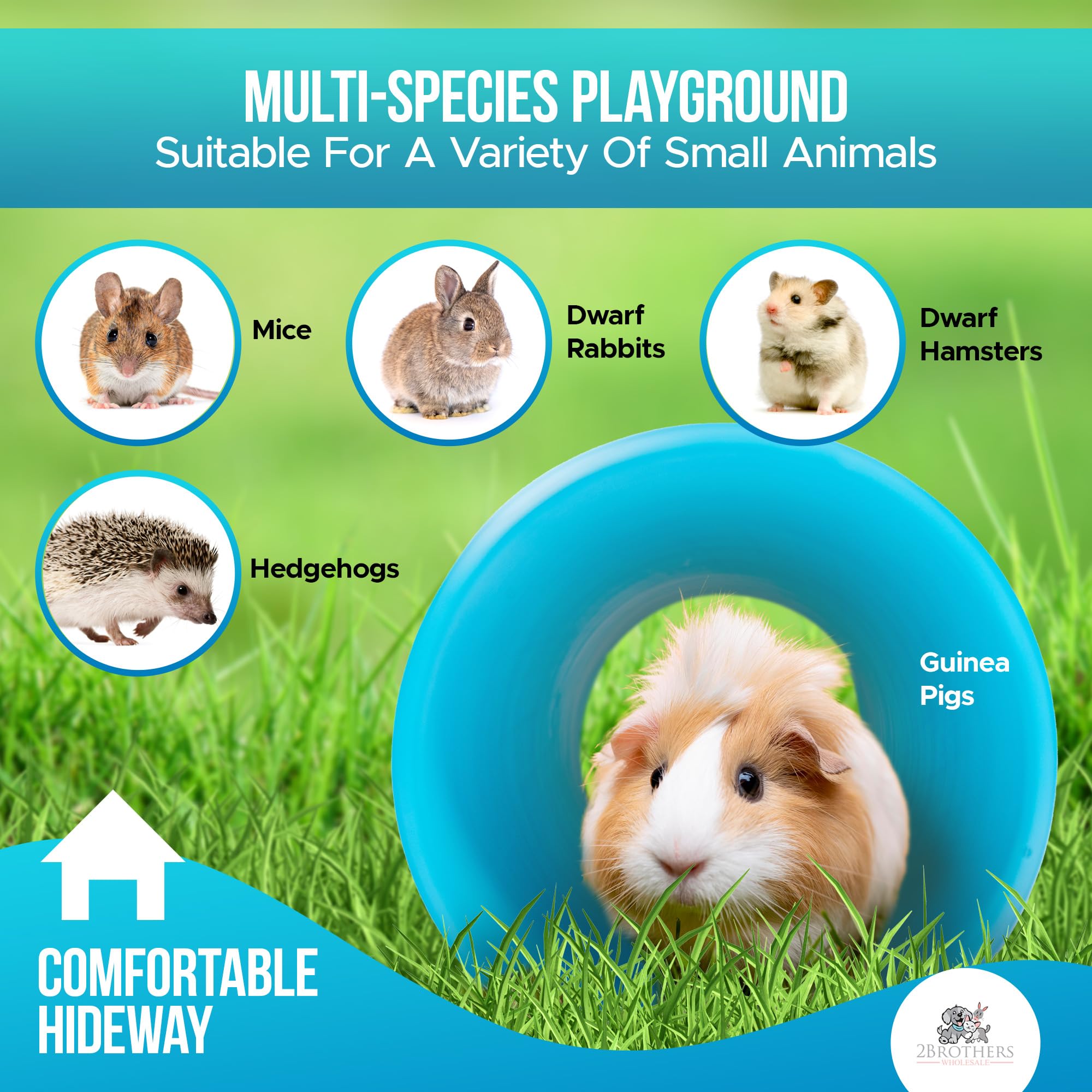 Guinea Pig Tunnels And Hamster Tubes - Fun Ferret Tunnels - Ideal Rat Cage Accessories - Collapsible Guinea Pig Toys For Boredom