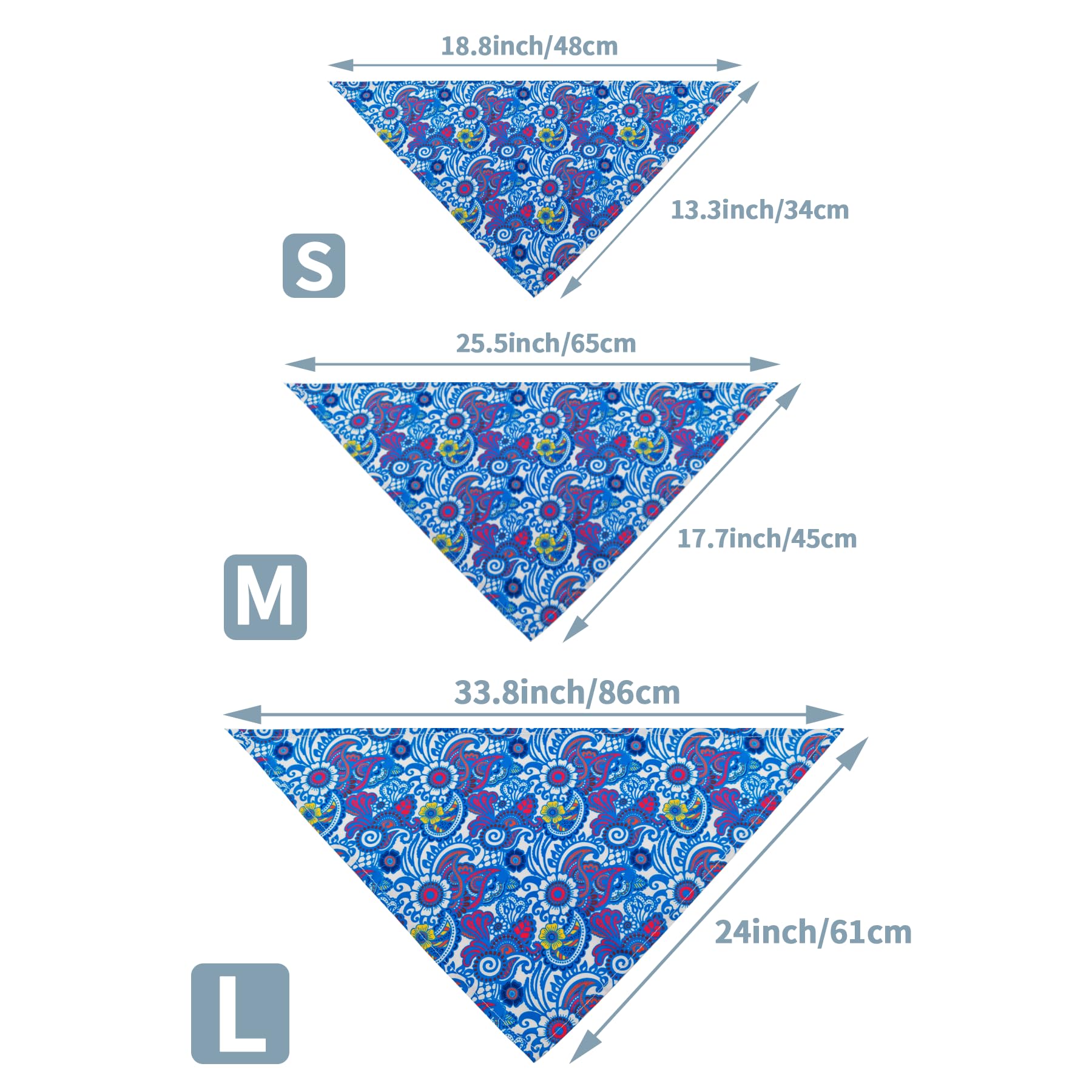 Pai Sence 7 Pcs Paisley Dog Bandanas For Small Dogs Kittens 18 Inch Polyester Dog Bandanas For Puppy Doggy Xs Scarves Party Groo