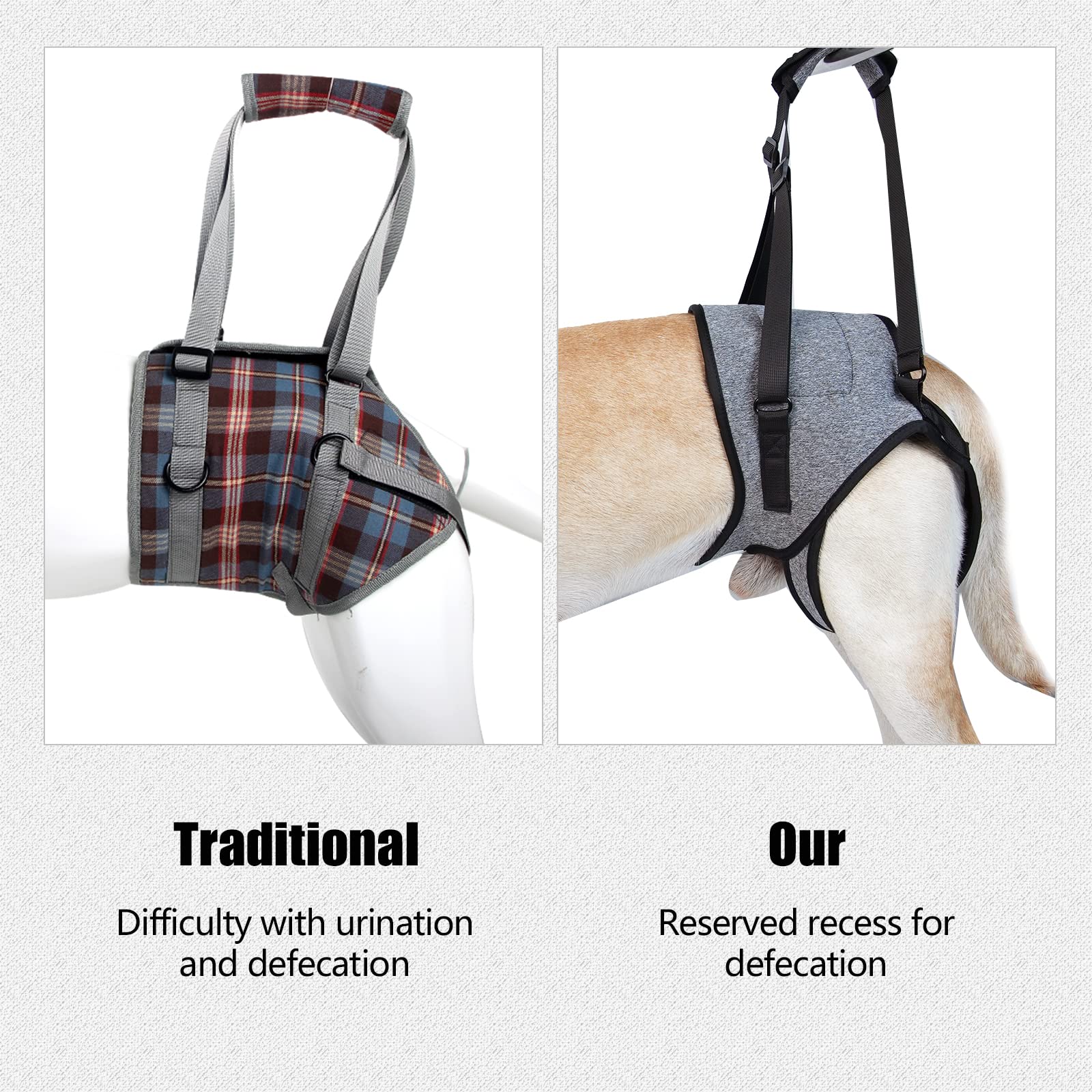 Dotoner Dog Sling for Large Dogs Hind Leg Support to Help Rehabilitate The Hind Limbs of Elderly Dogs with Weak Hind Legs Disabi