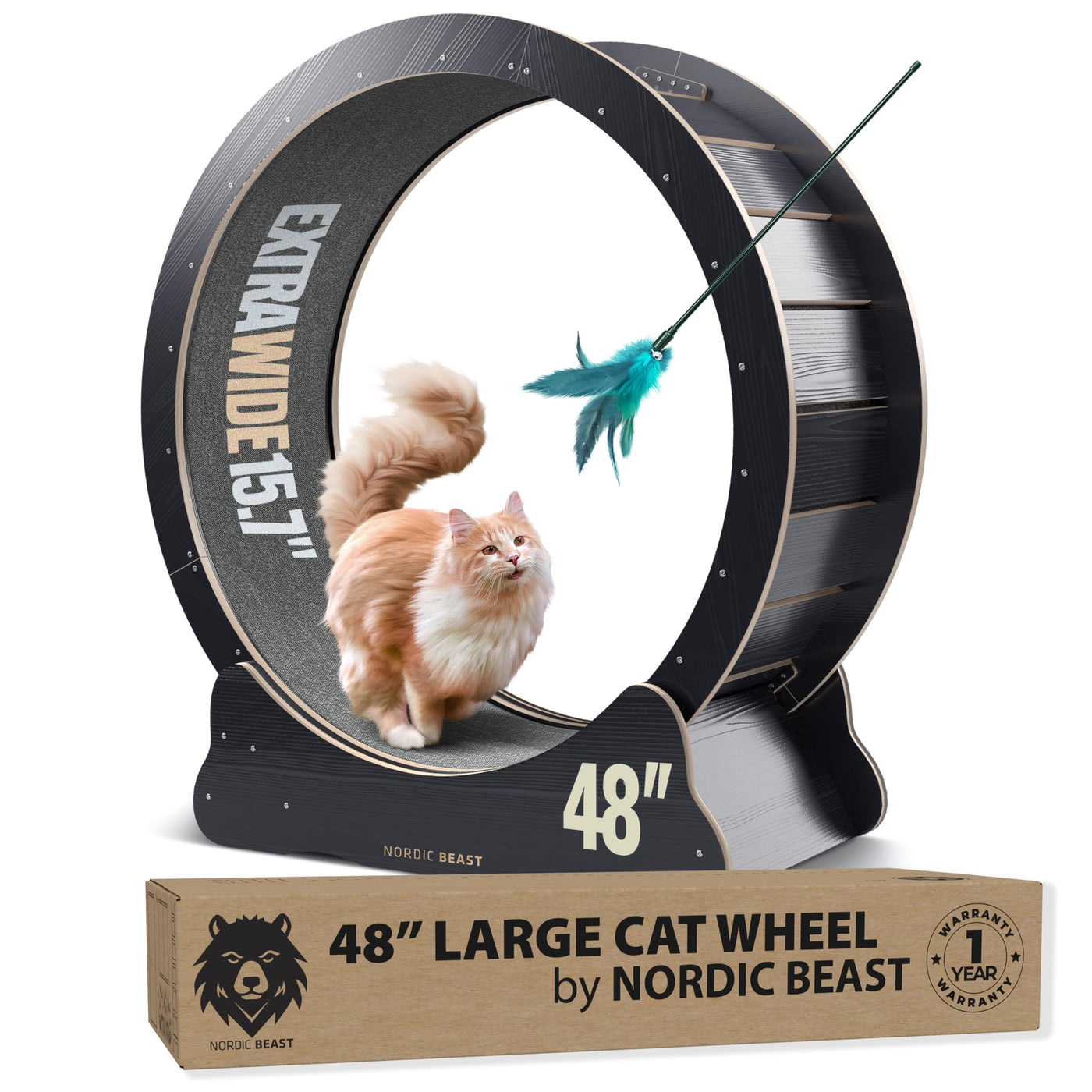Cat Rim Nordic Beast 48'' Xl Cat Wheel - Cat Wheels For Indoor Cats Which Does ...