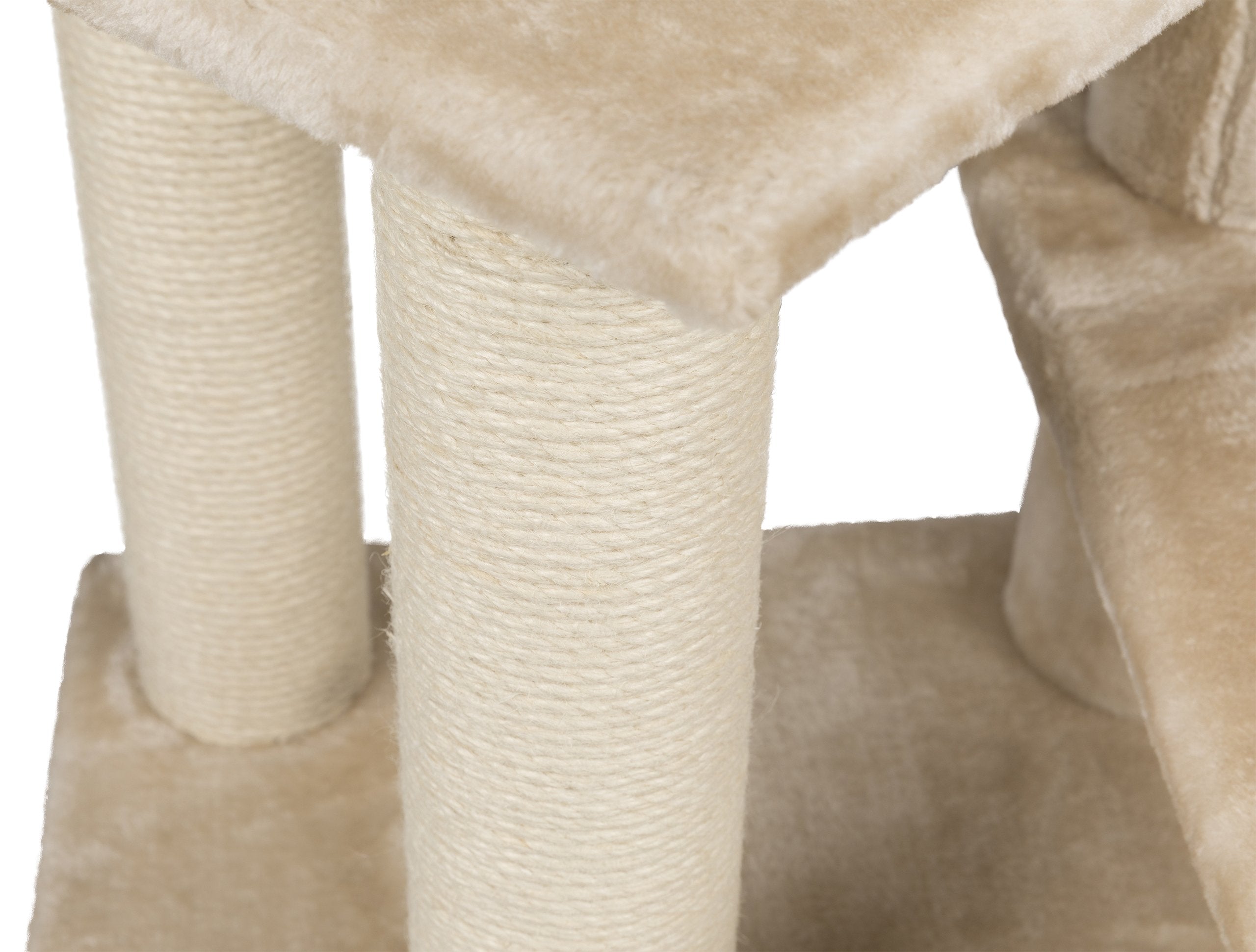 Trixie Tulia Senior Cat Tower With Scratching Posts, Four Platforms, Top Platform With Backrest, Beige Medium