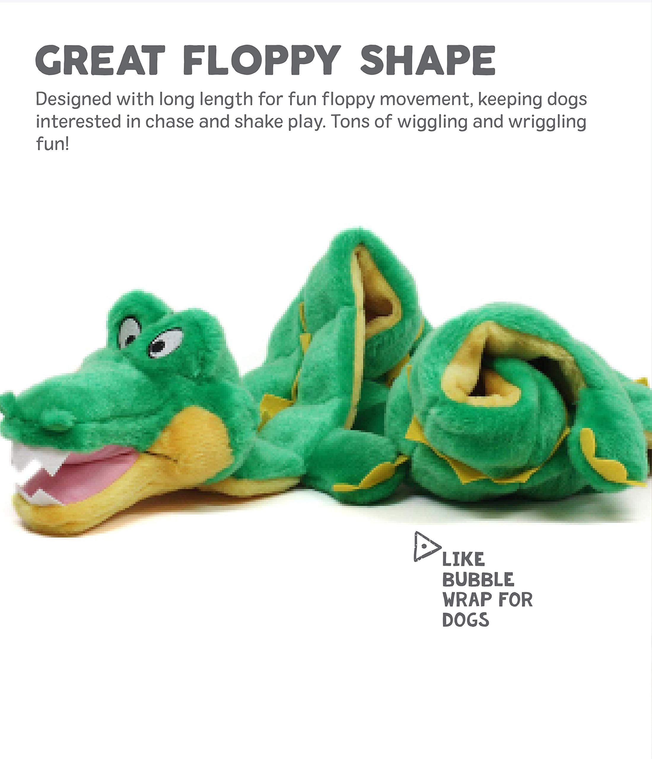 Outward Hound Squeaker Matz Plush Gator Dog Toy, Small