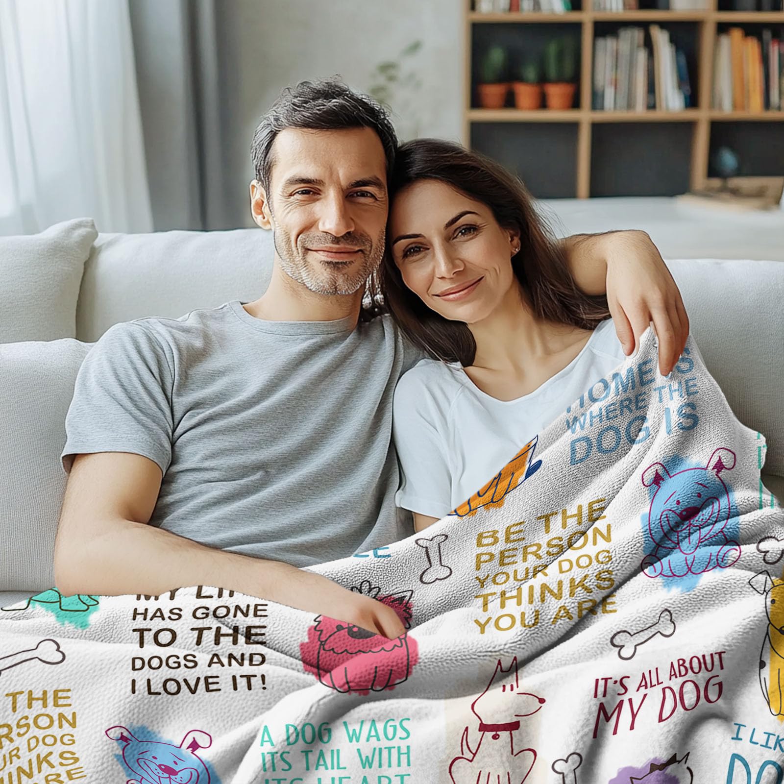 Wazzio Pet Blanket Gifts 50''X60'', Cool Dog Gifts For Dog Lovers, Ideal Pet Themed Presents For Women, Blanket For Birthday Gif